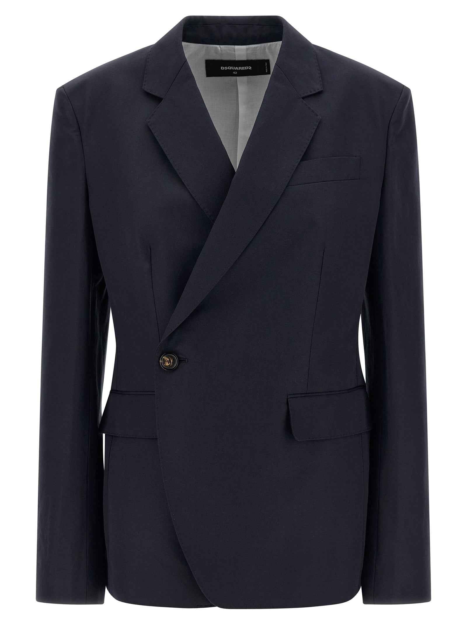Dsquared² Blue Cotton Blazer