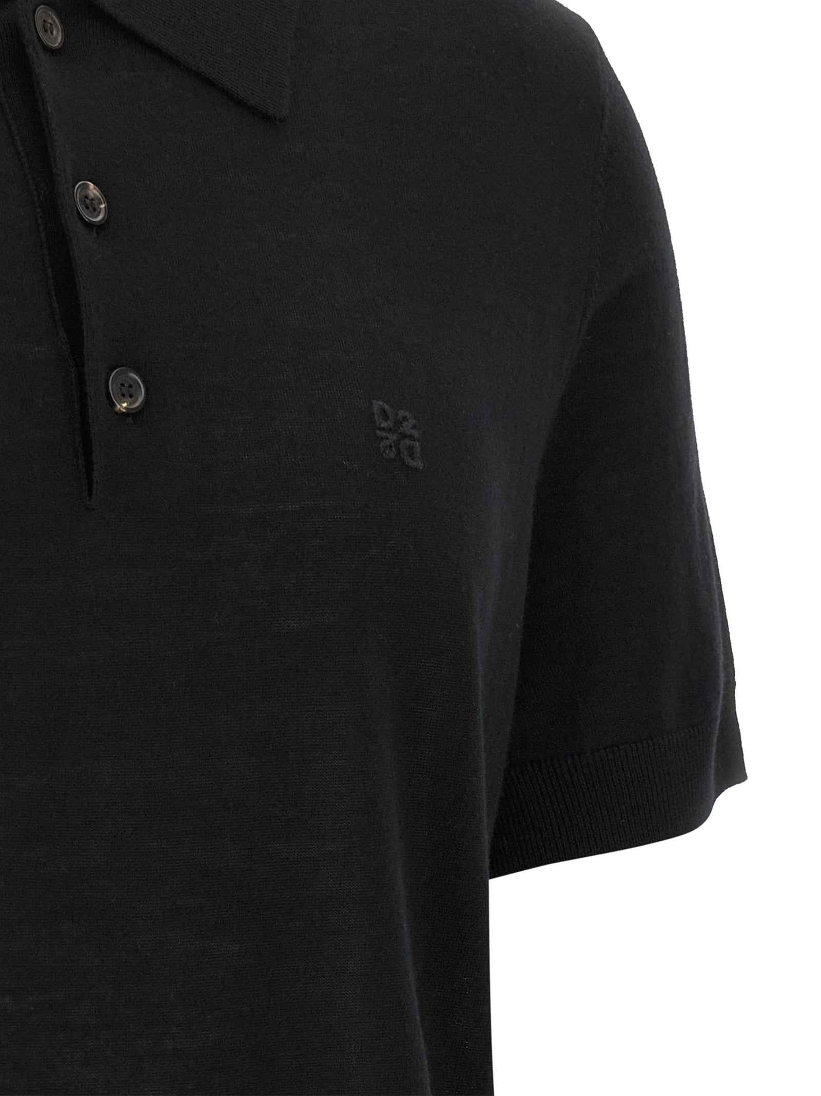 Dsquared² Black Wool Polo Shirt