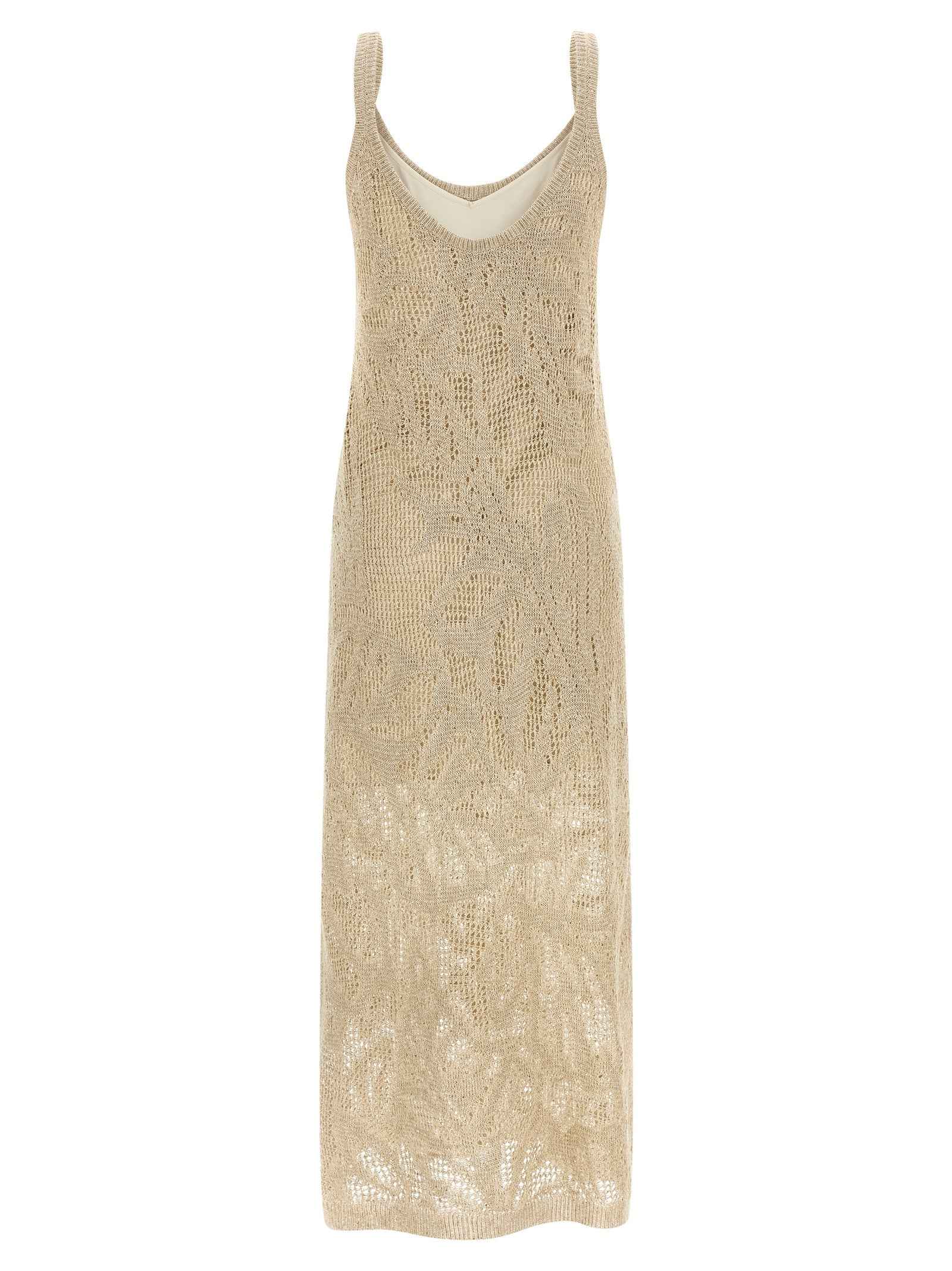 Brunello Cucinelli Beige Linen Long Dress