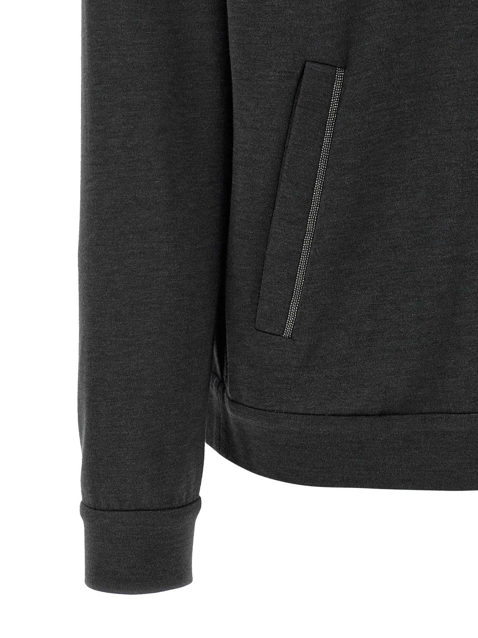 Brunello Cucinelli Gray Cotton Hoodie