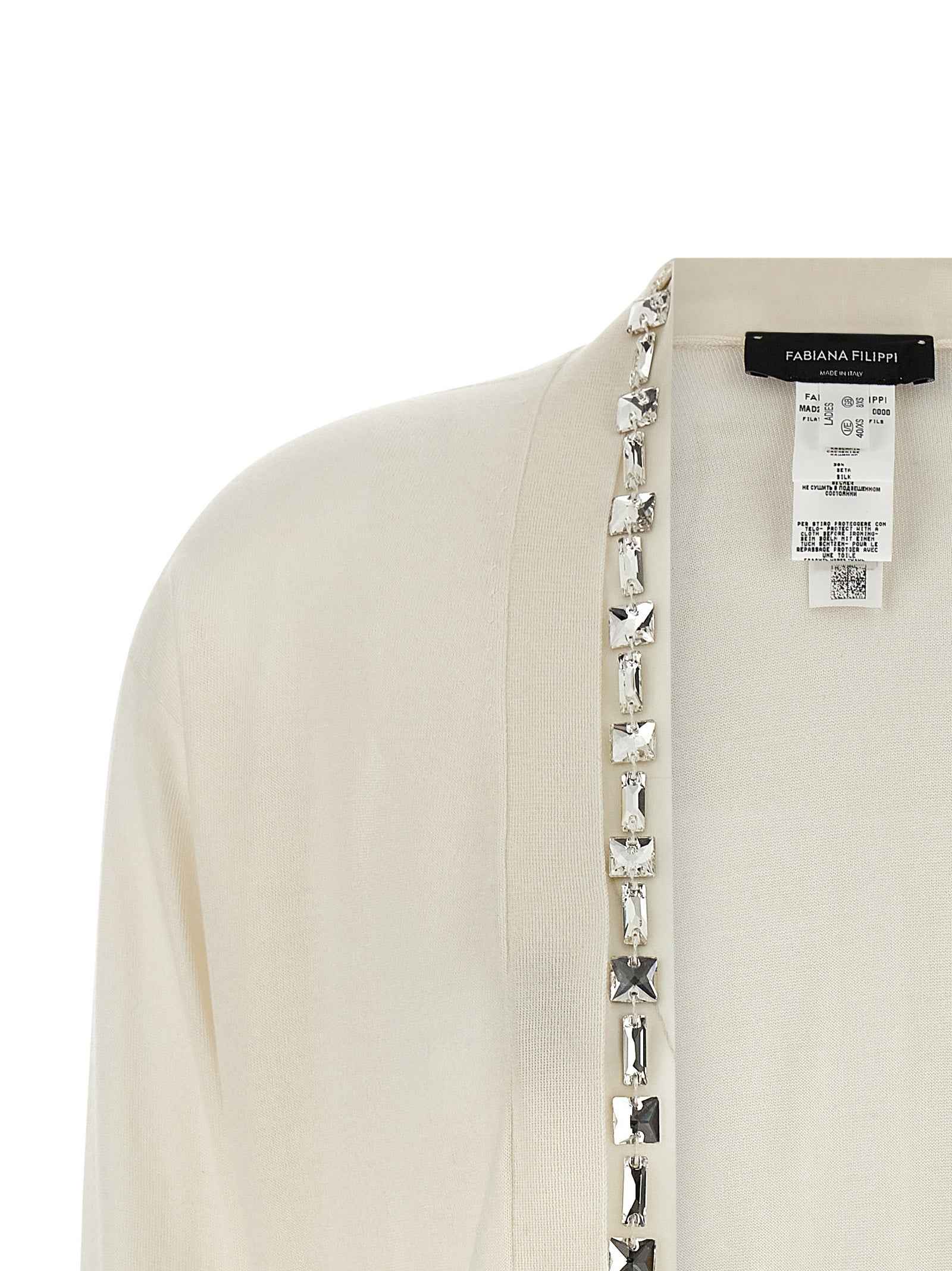 Fabiana Filippi White Cashmere Cardigan