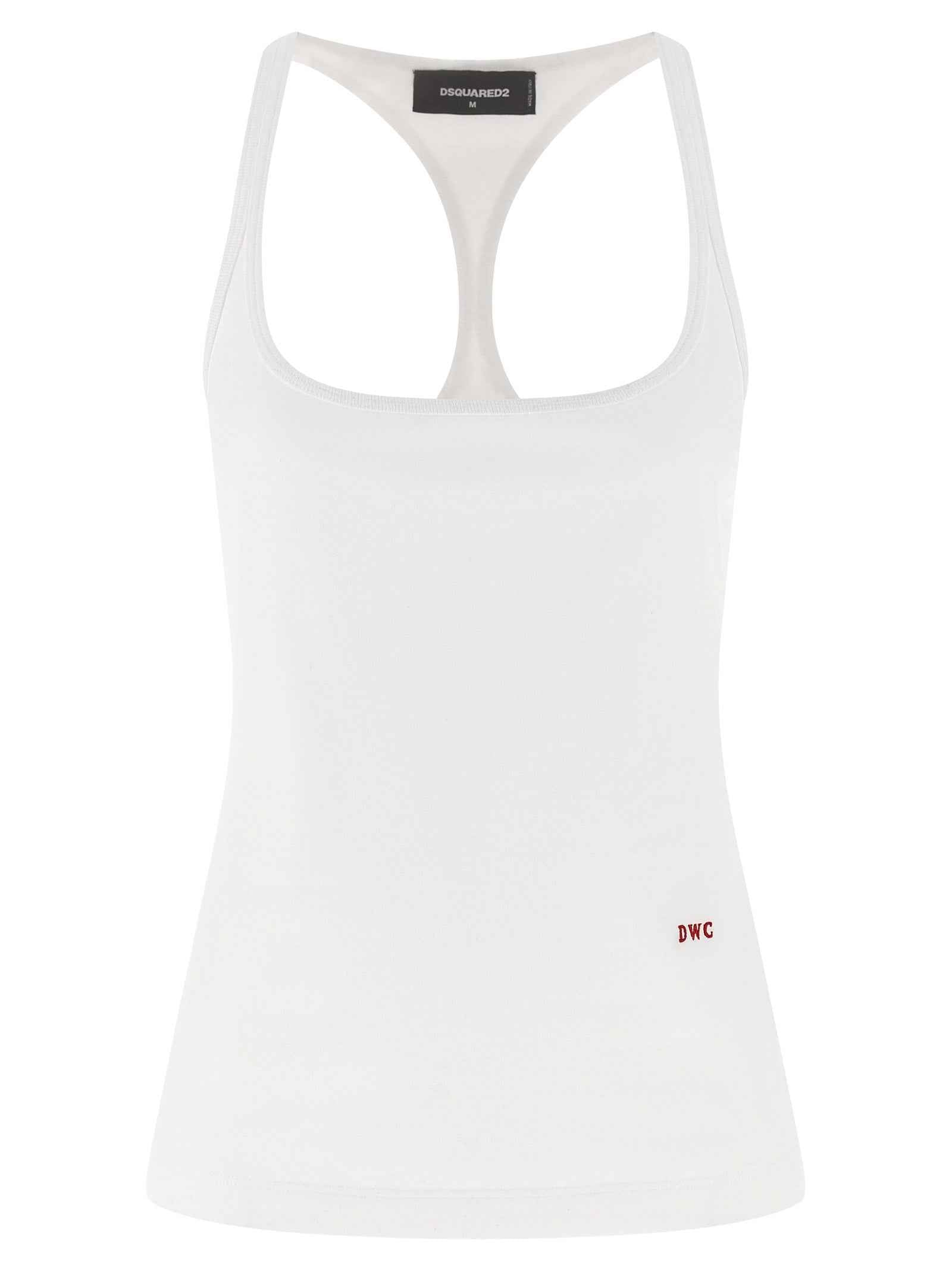 Dsquared² White Cotton Tank Tops