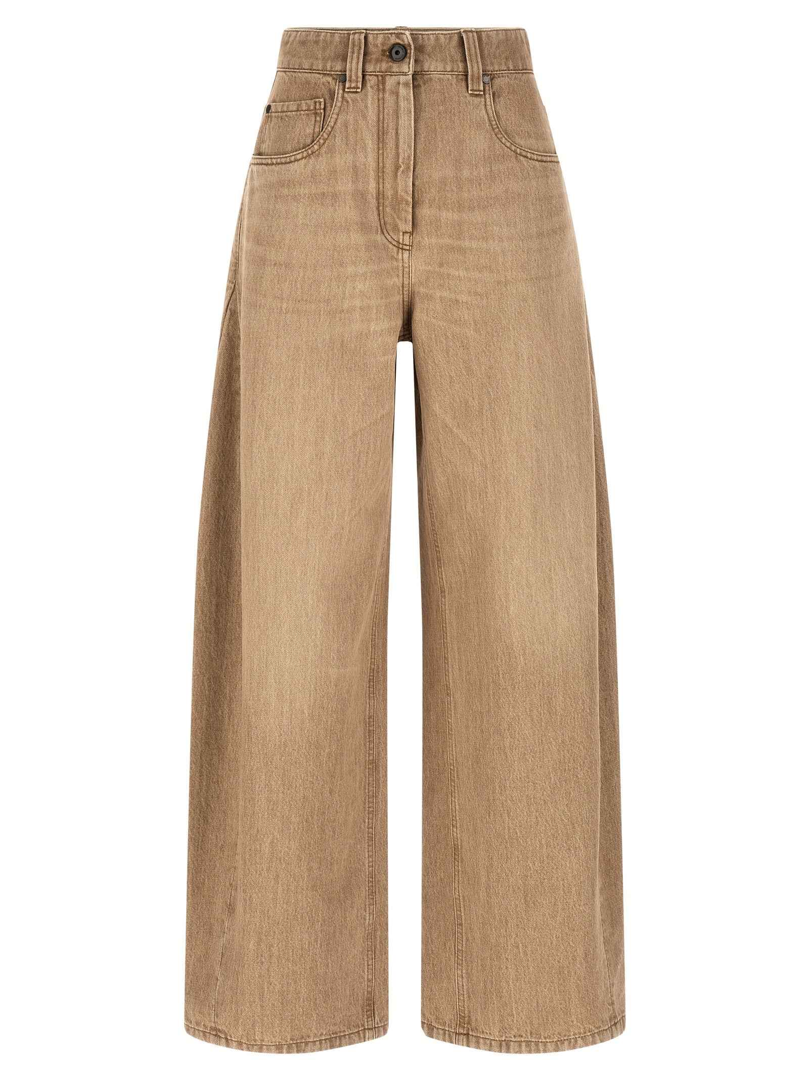 Brunello Cucinelli Beige Cotton Jeans Denim