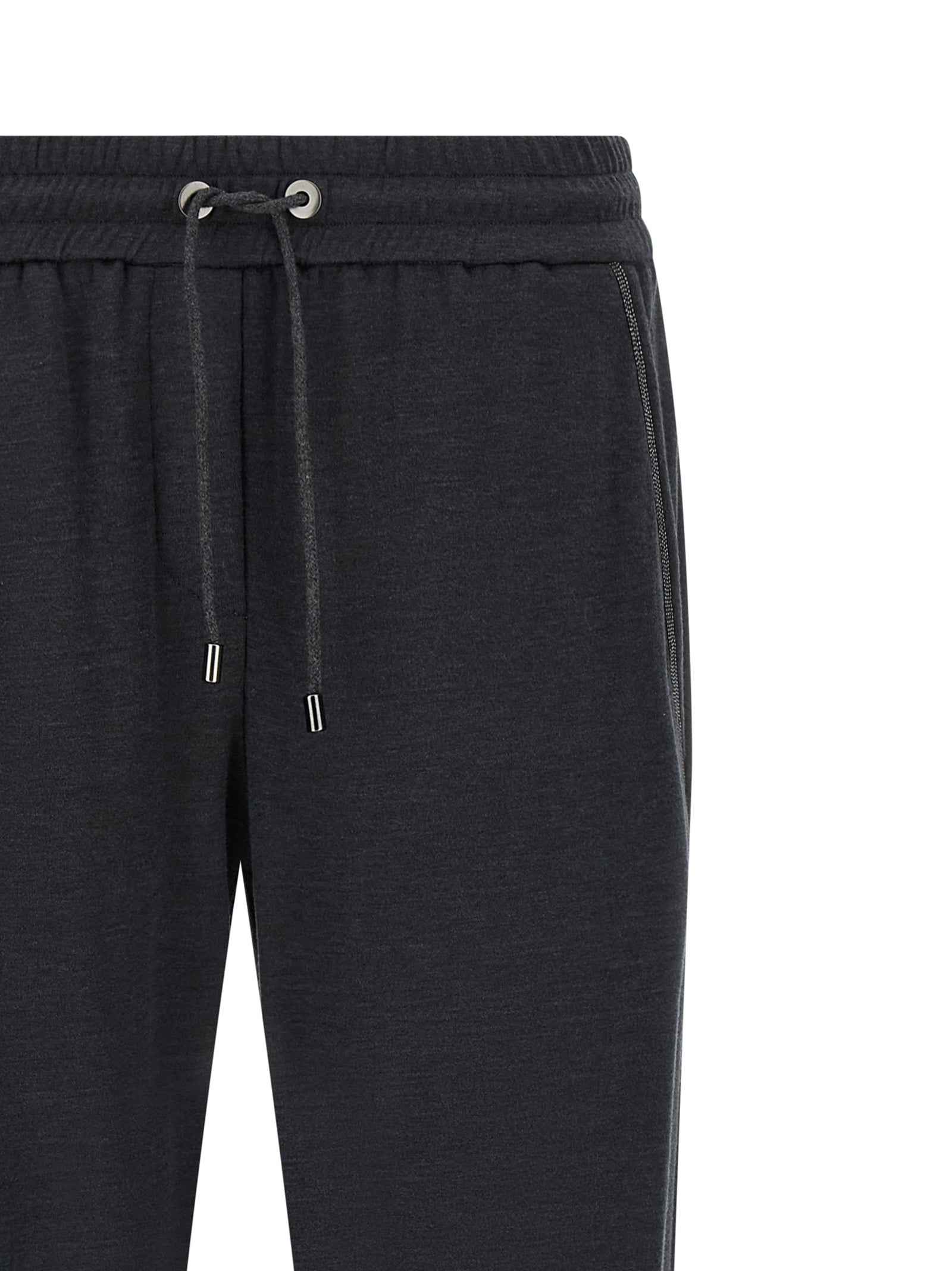Brunello Cucinelli Gray Cotton Joggers (Workout Pants)