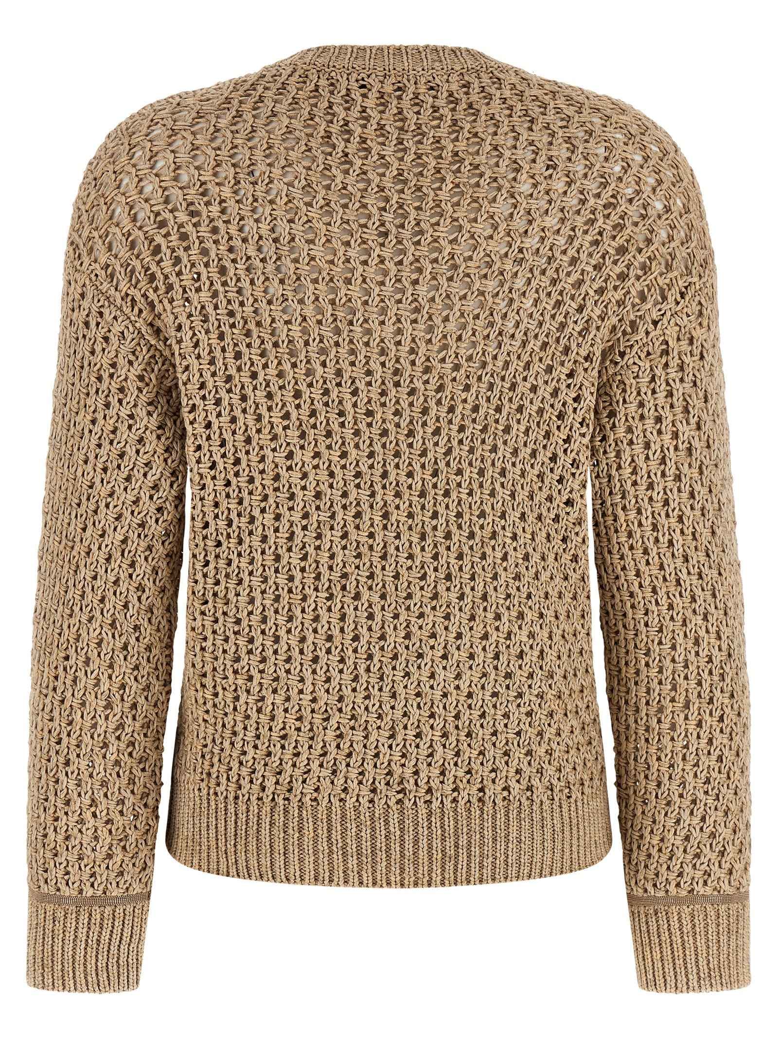 Fabiana Filippi Brown Cotton Cardigan