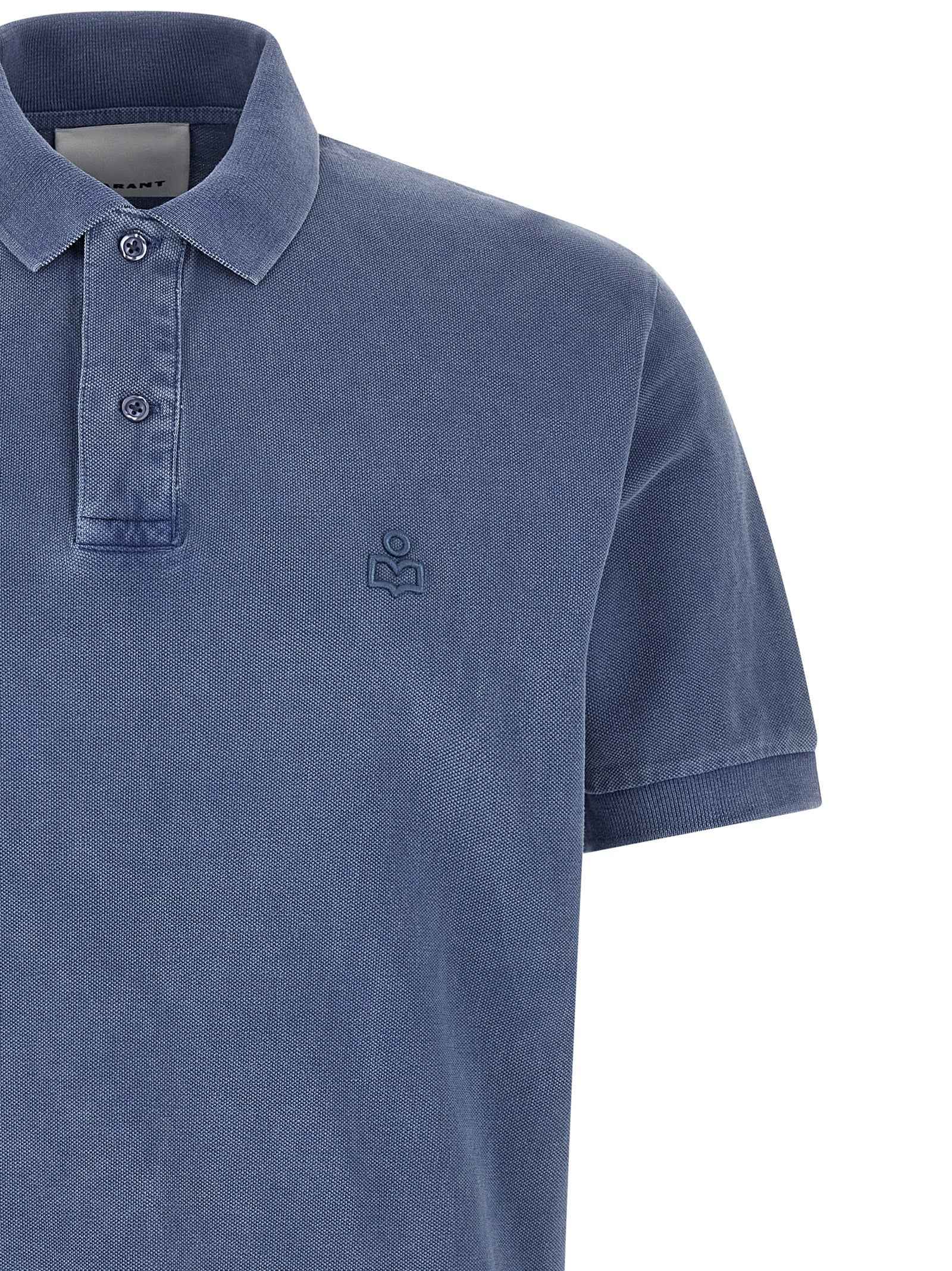Isabel Marant Blue Cotton Polo Shirt