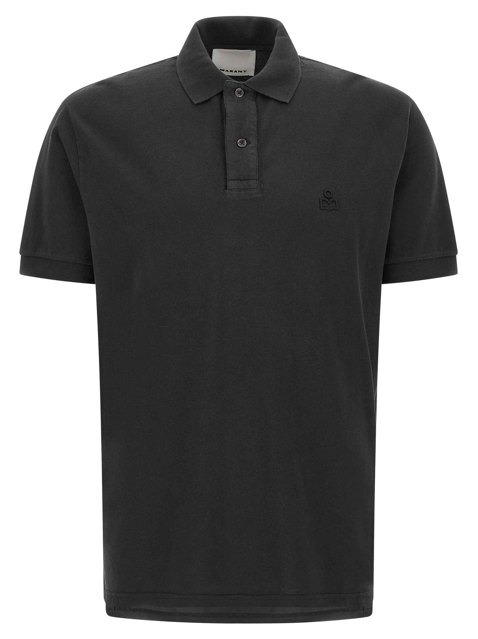 Isabel Marant Black Cotton Polo Shirt