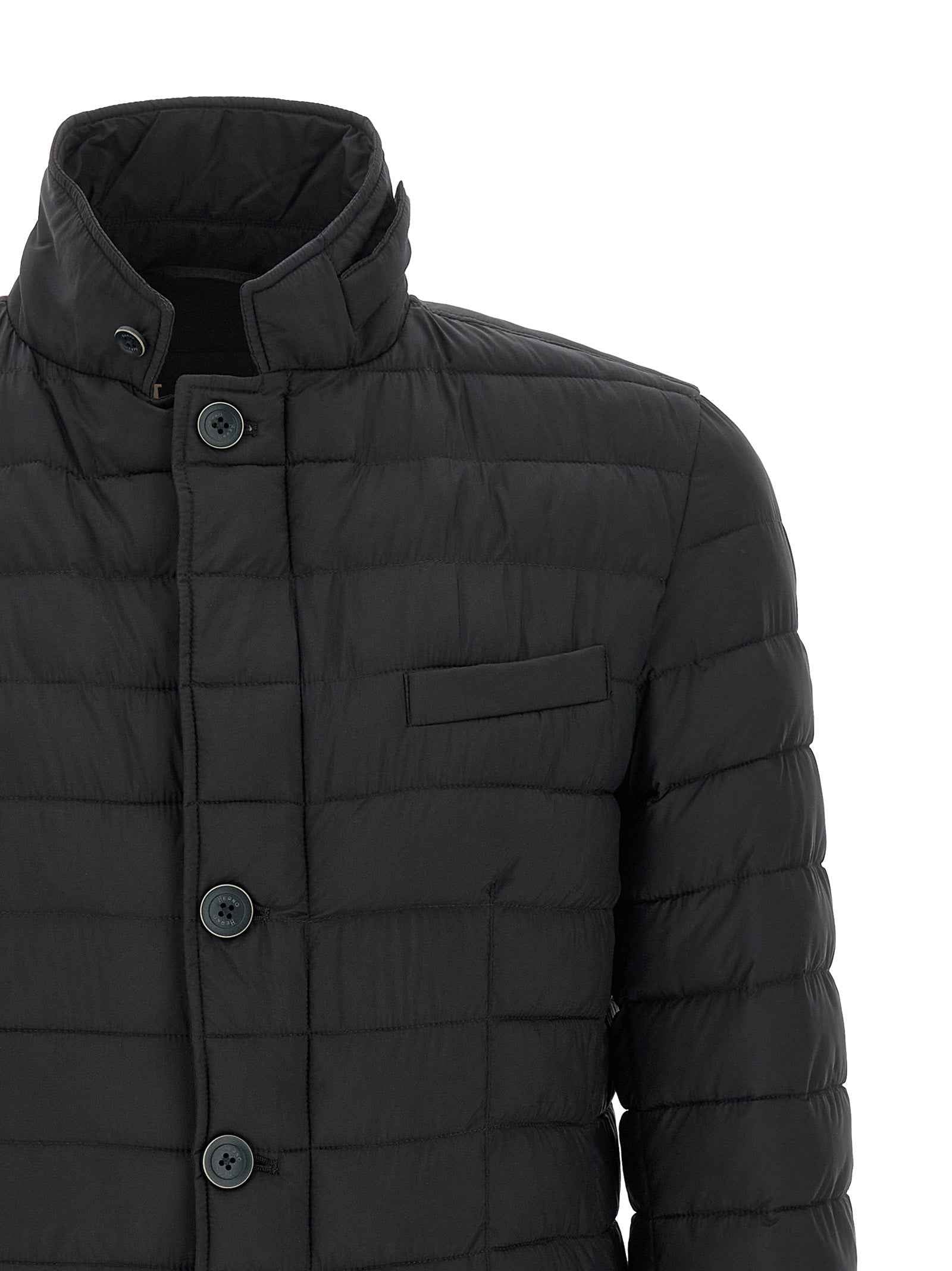Herno Blue Polyamide Full-Length Jacket