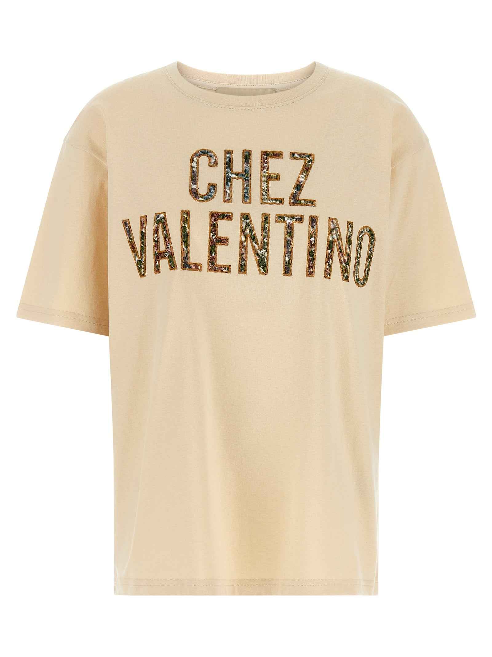 Valentino Garavani Beige Cotton T-Shirt