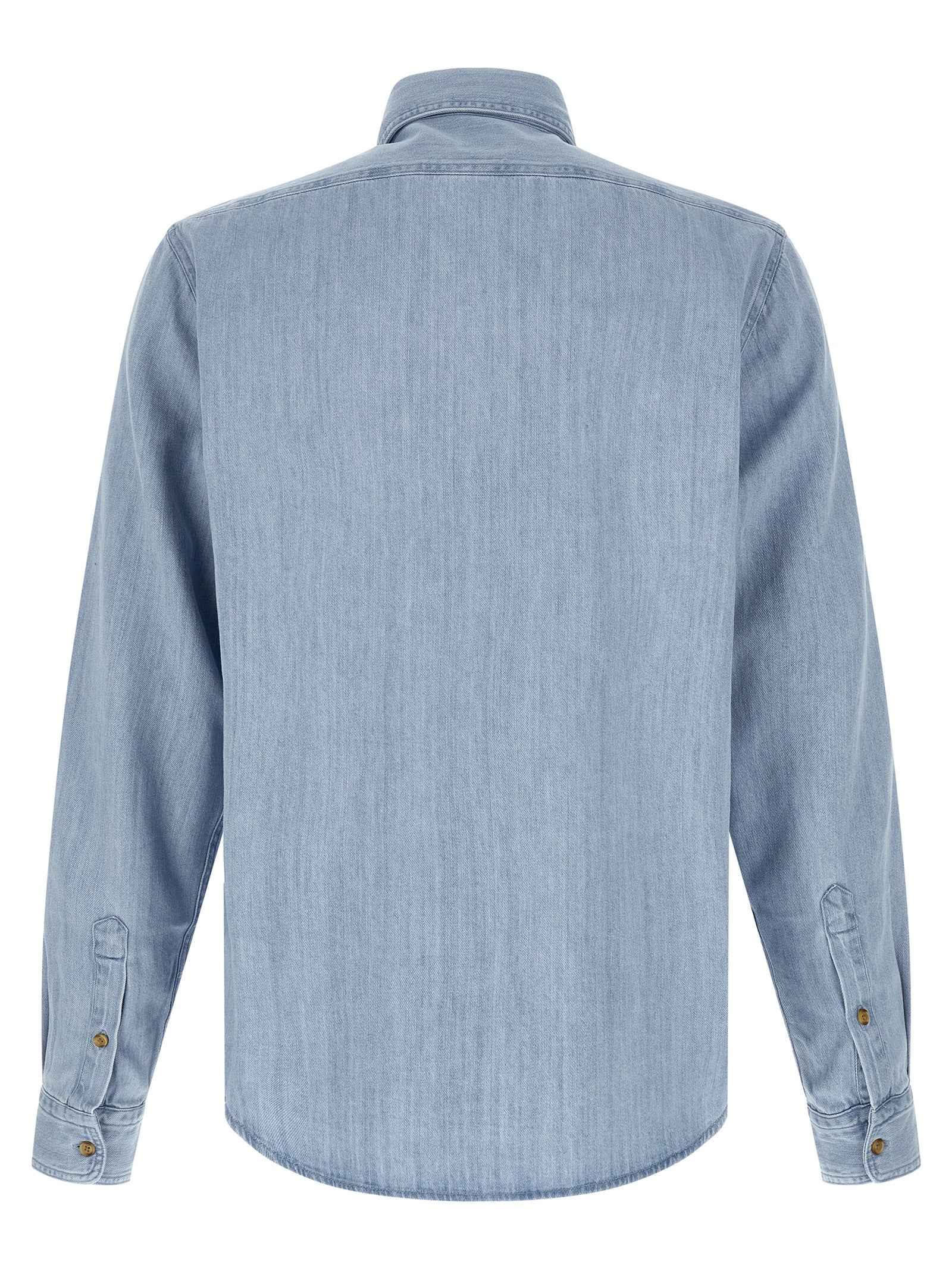 Hugo Boss Blue Cotton Blouse