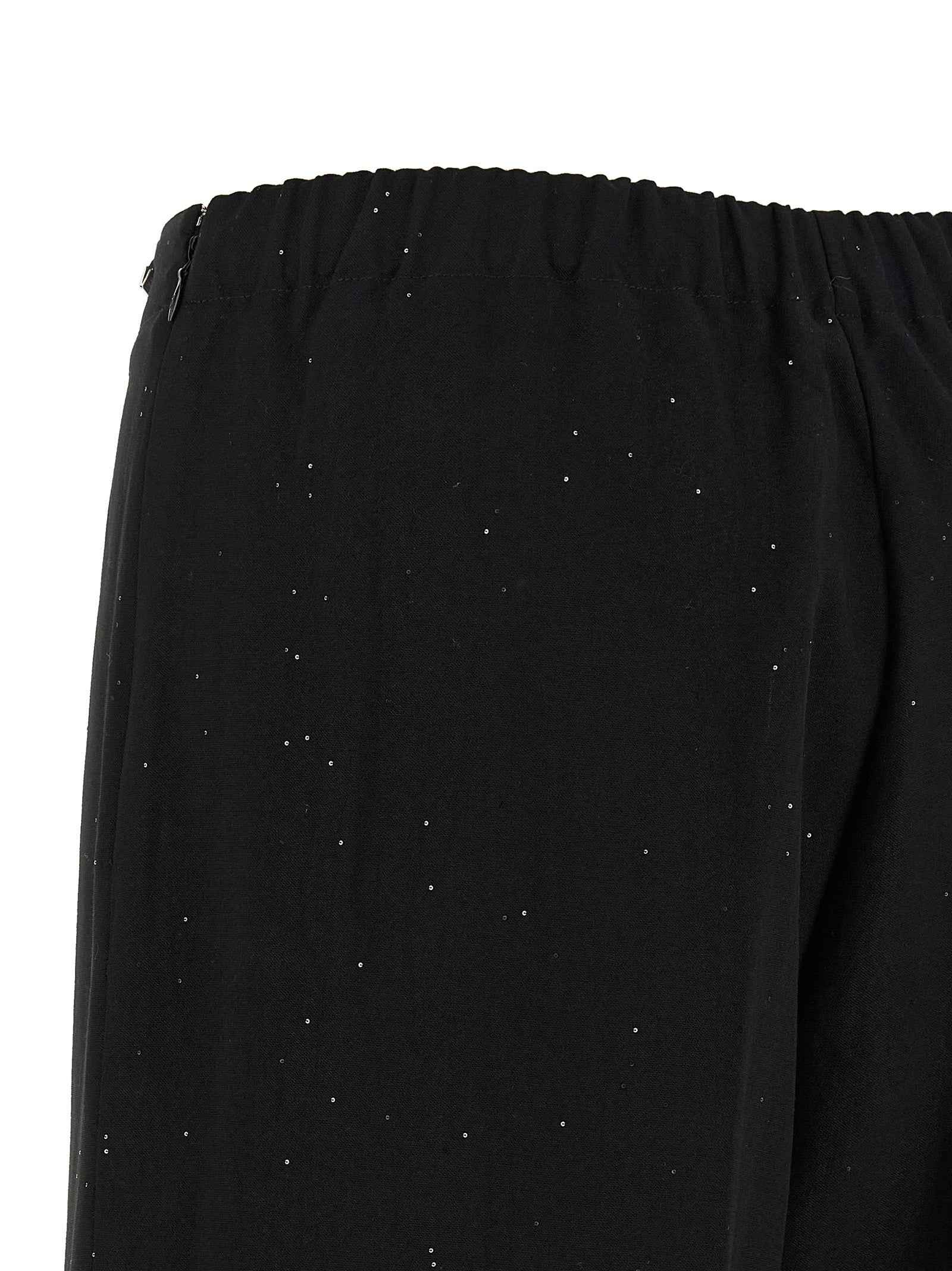 Herno Black Viscose Pants
