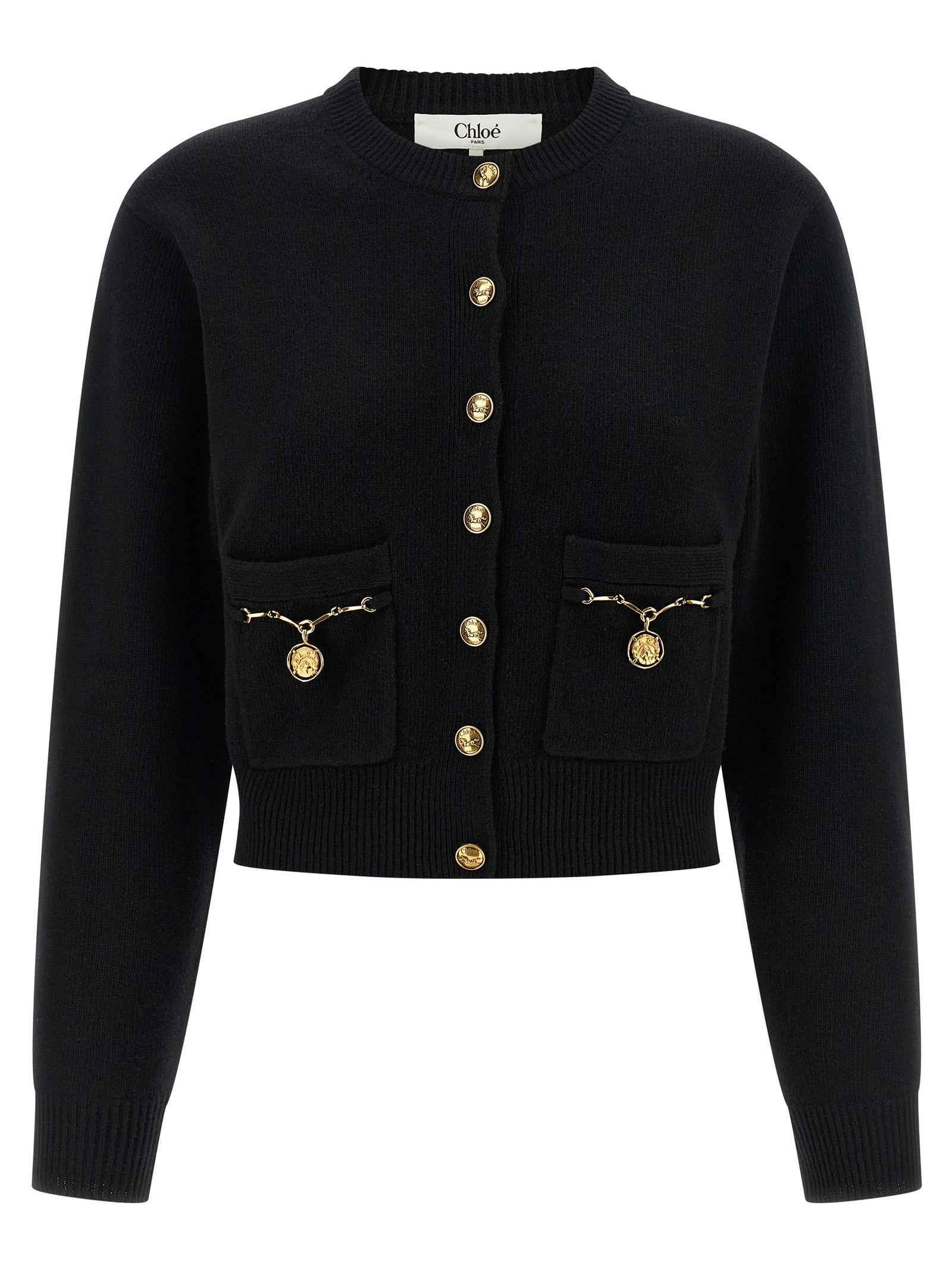 Chloé Black Wool Cardigan