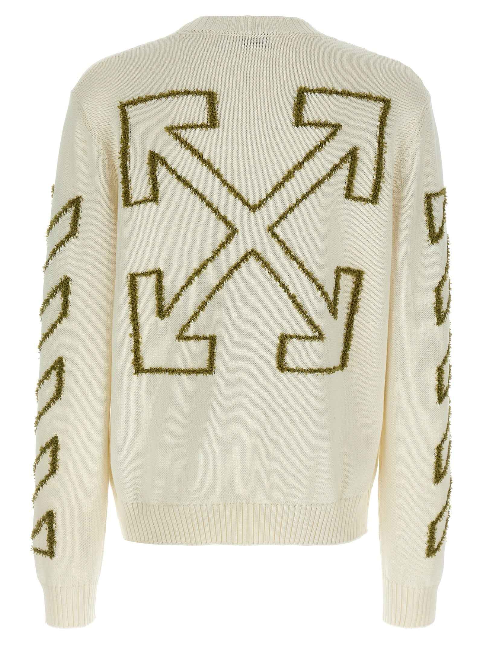 Off-White Beige Cotton Cardigan