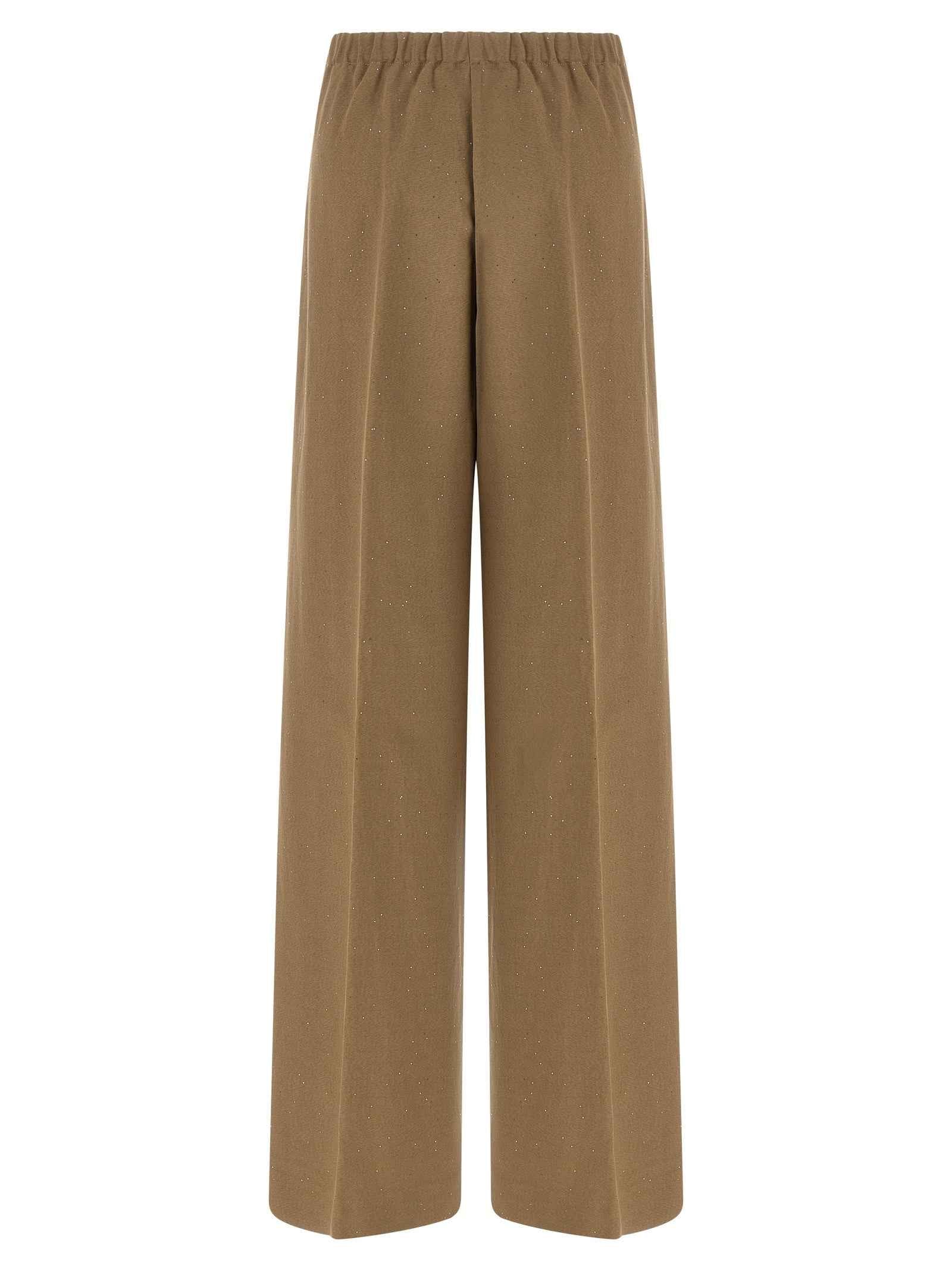Herno Brown Viscose Casual Pants