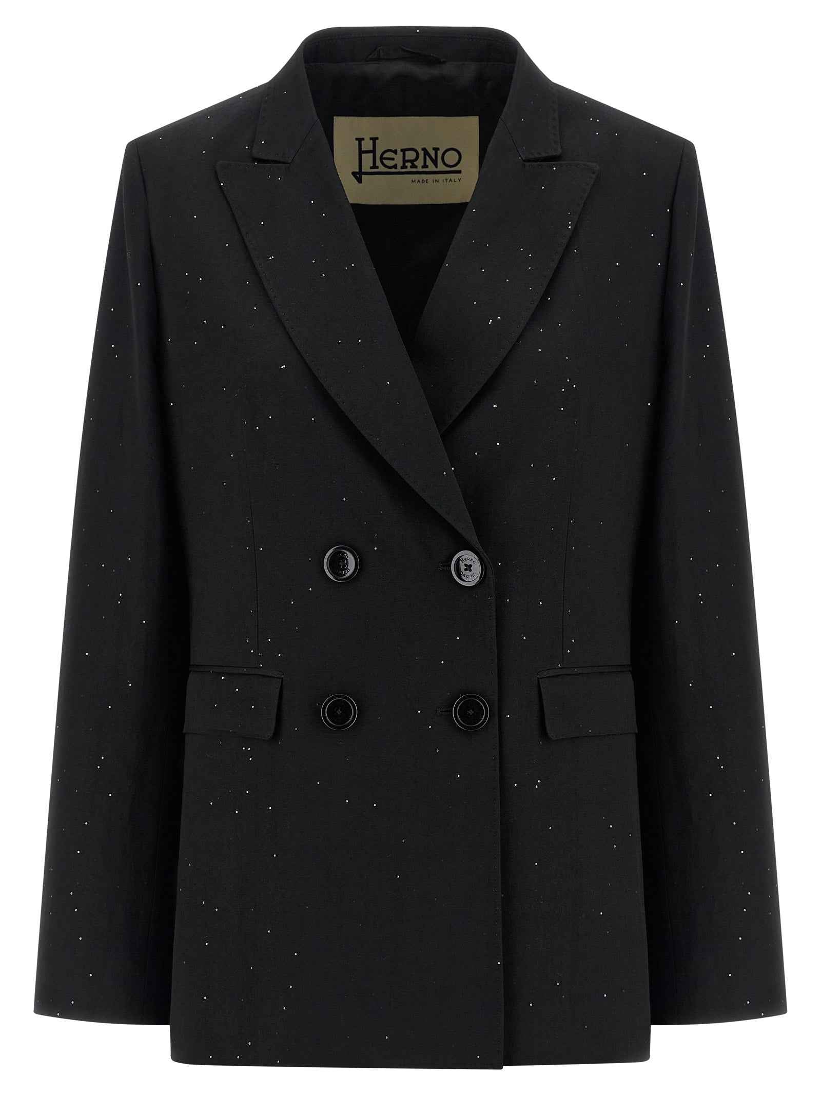 Herno Black Viscose Blazer