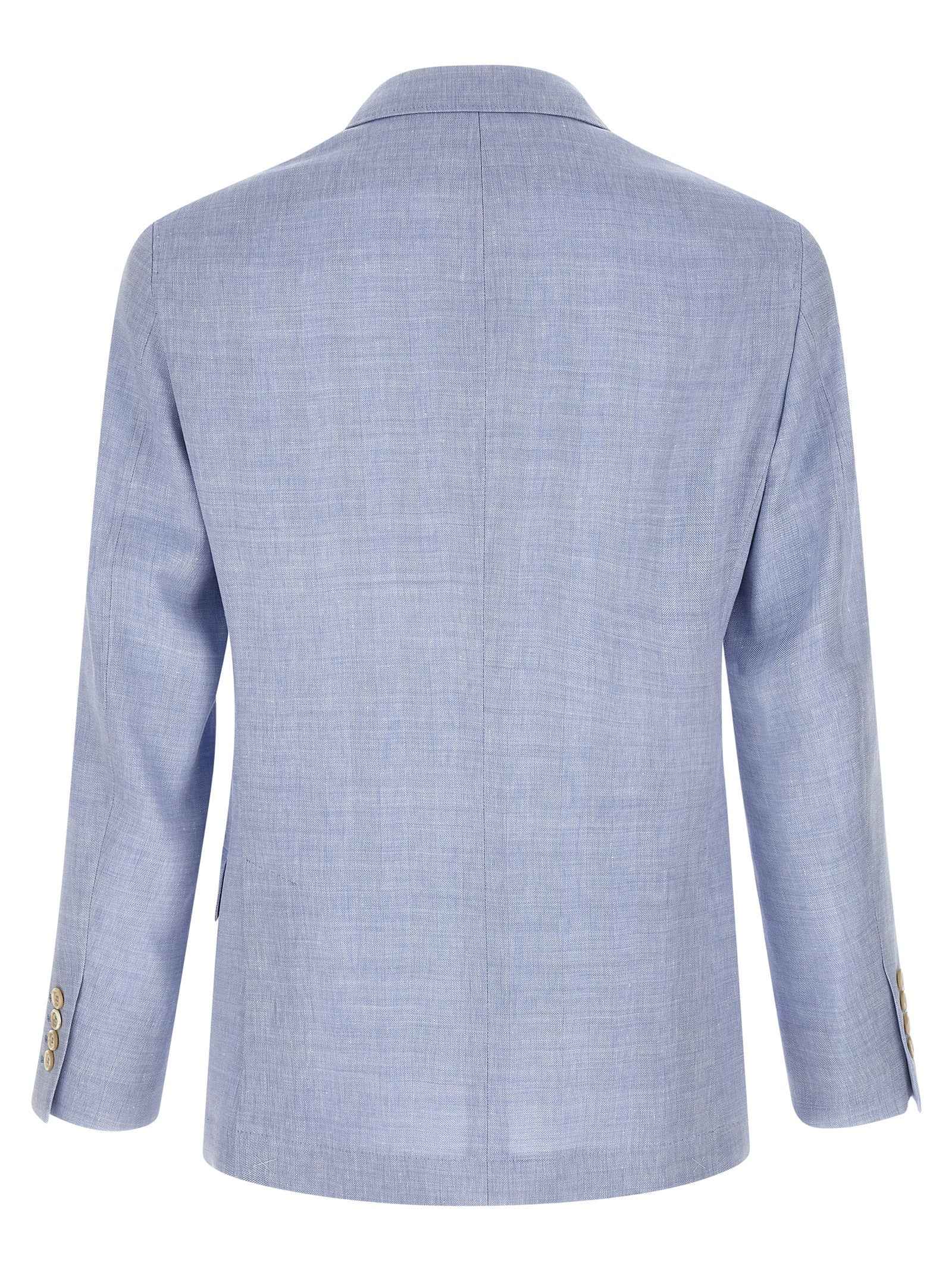 Brunello Cucinelli Blue Linen Blazer