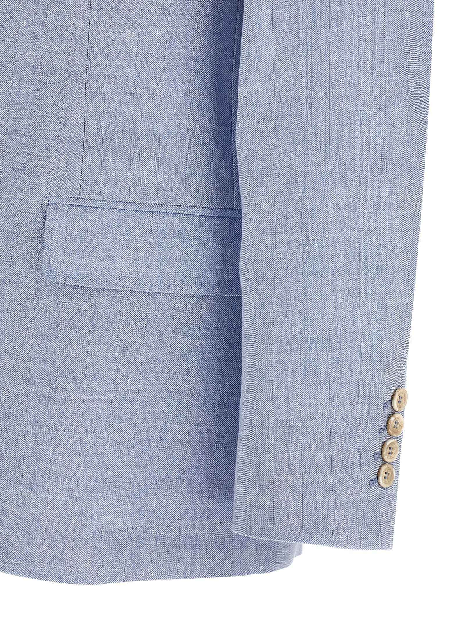 Brunello Cucinelli Blue Linen Blazer