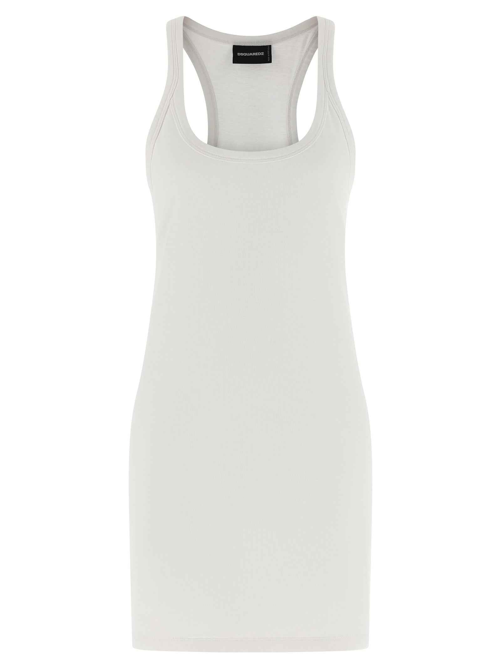 Dsquared² White Cotton Short Dress