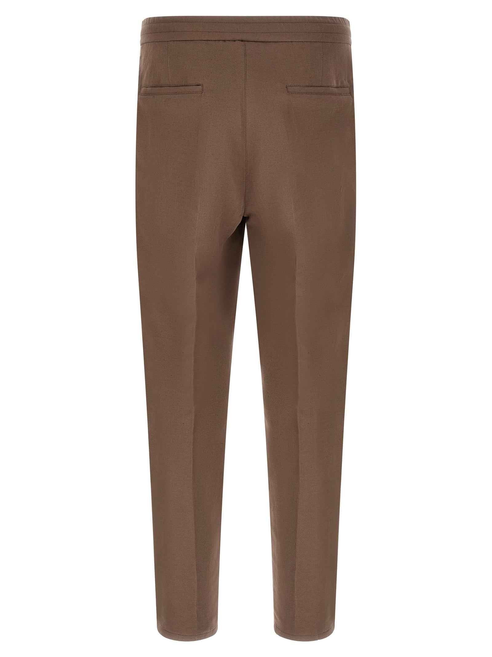Brunello Cucinelli Brown Linen Casual Pants