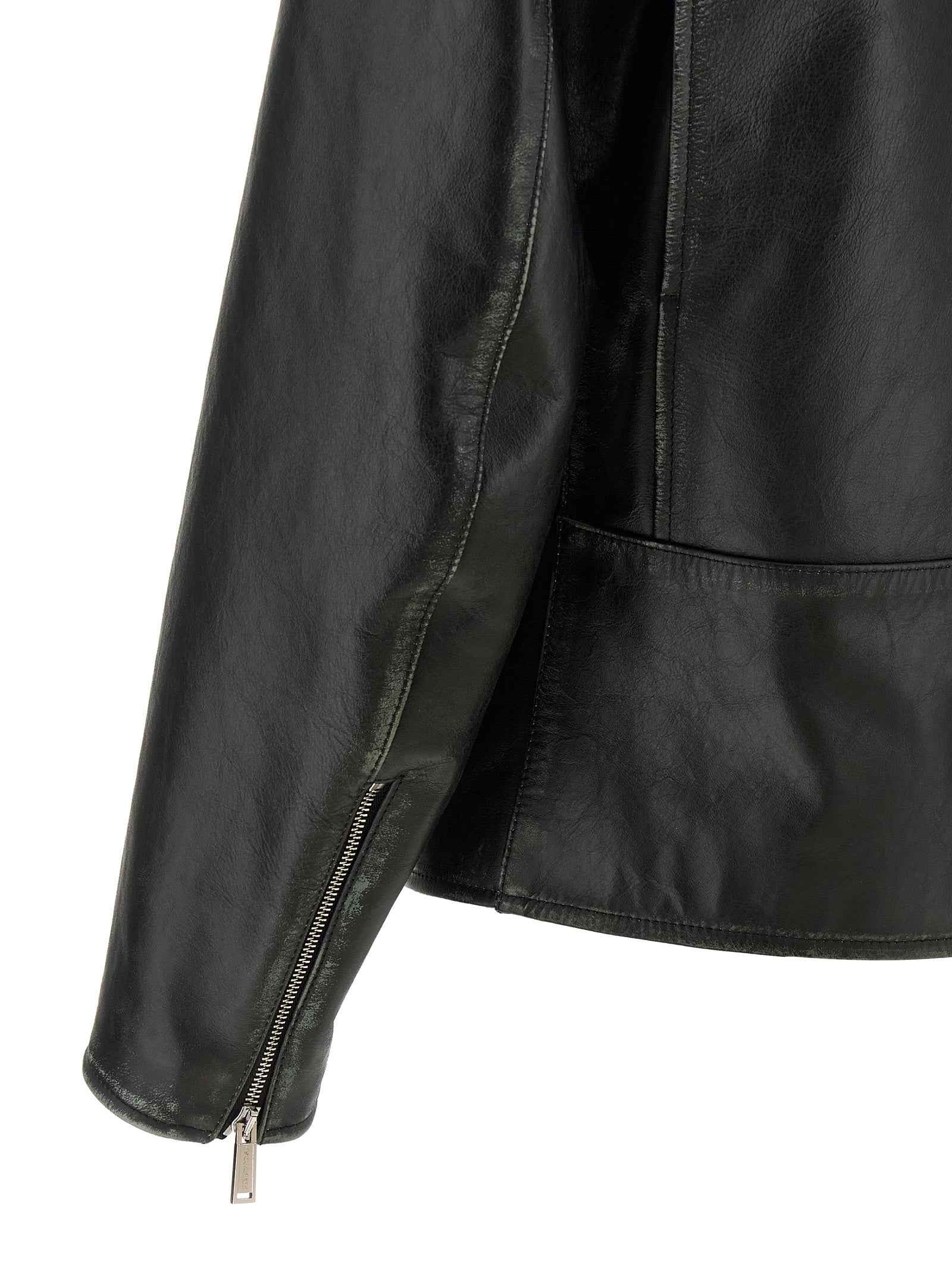 Dsquared² Black Leather Leather Jacket