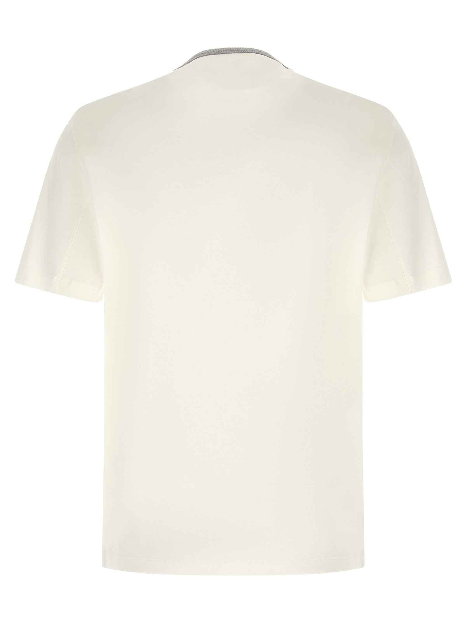 Brunello Cucinelli White Cotton T-Shirt