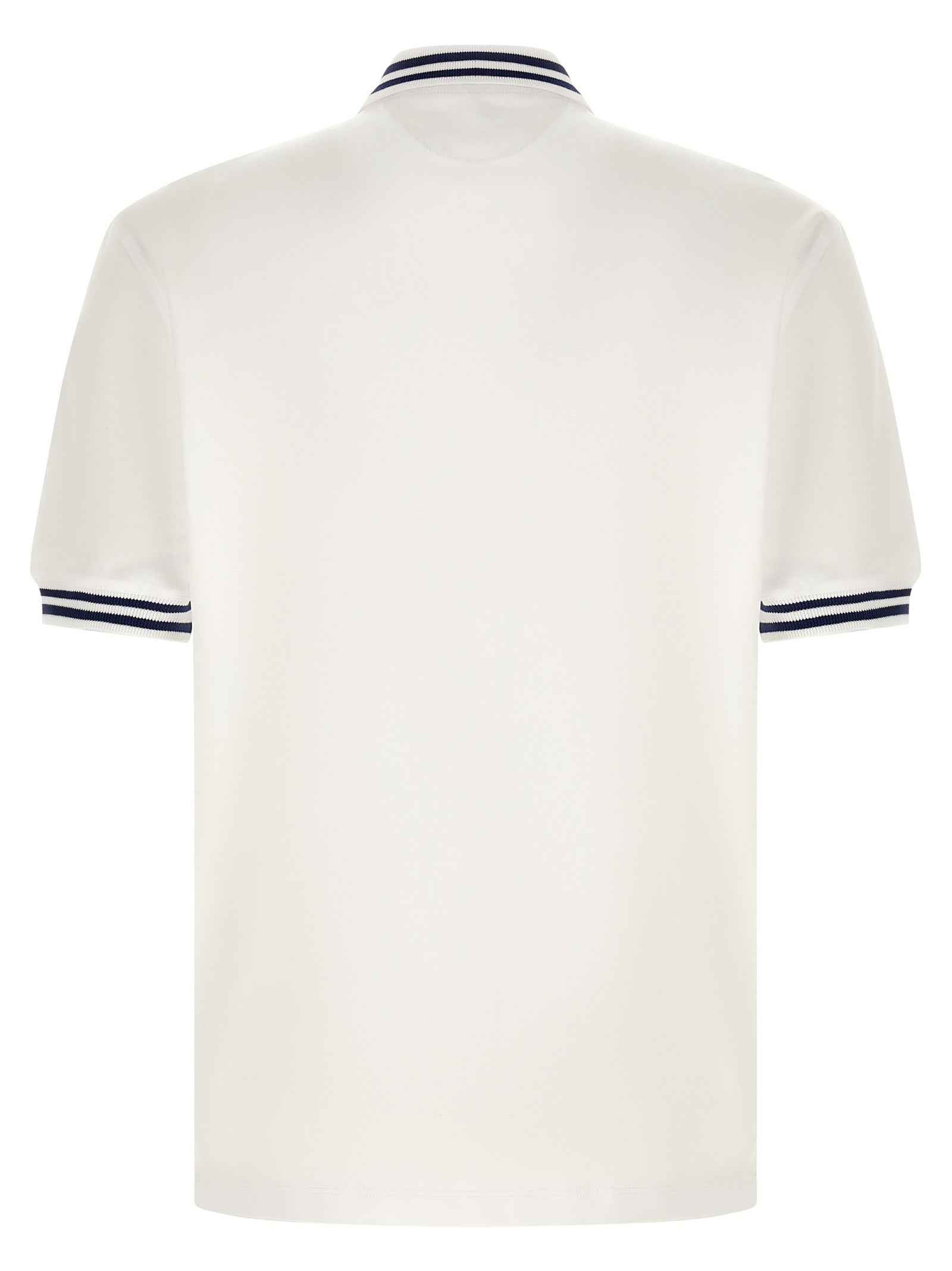 Brunello Cucinelli White Cotton Polo Shirt