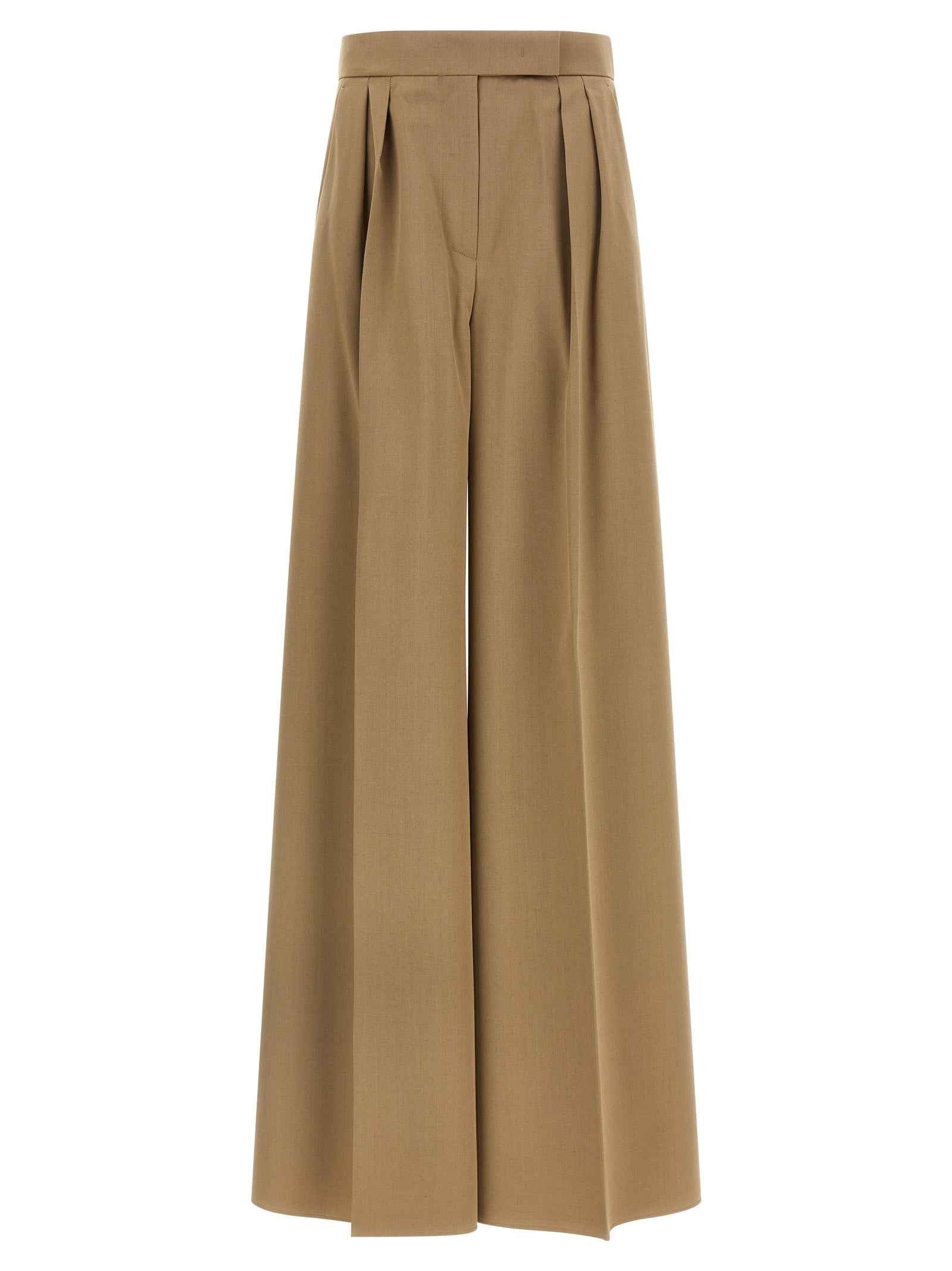 Max Mara Brown Virgin Wool Casual Pants