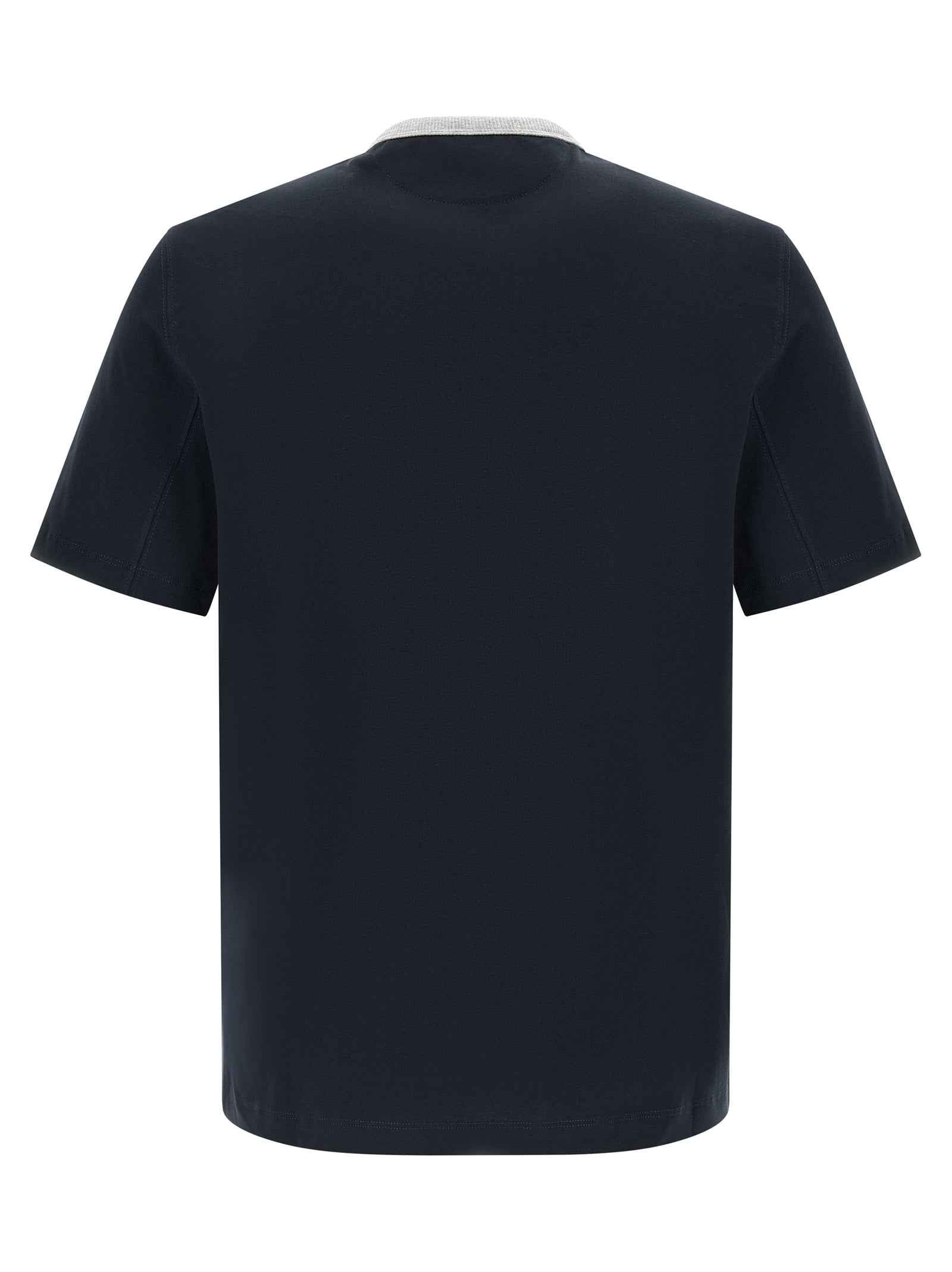 Brunello Cucinelli Blue Cotton T-Shirt