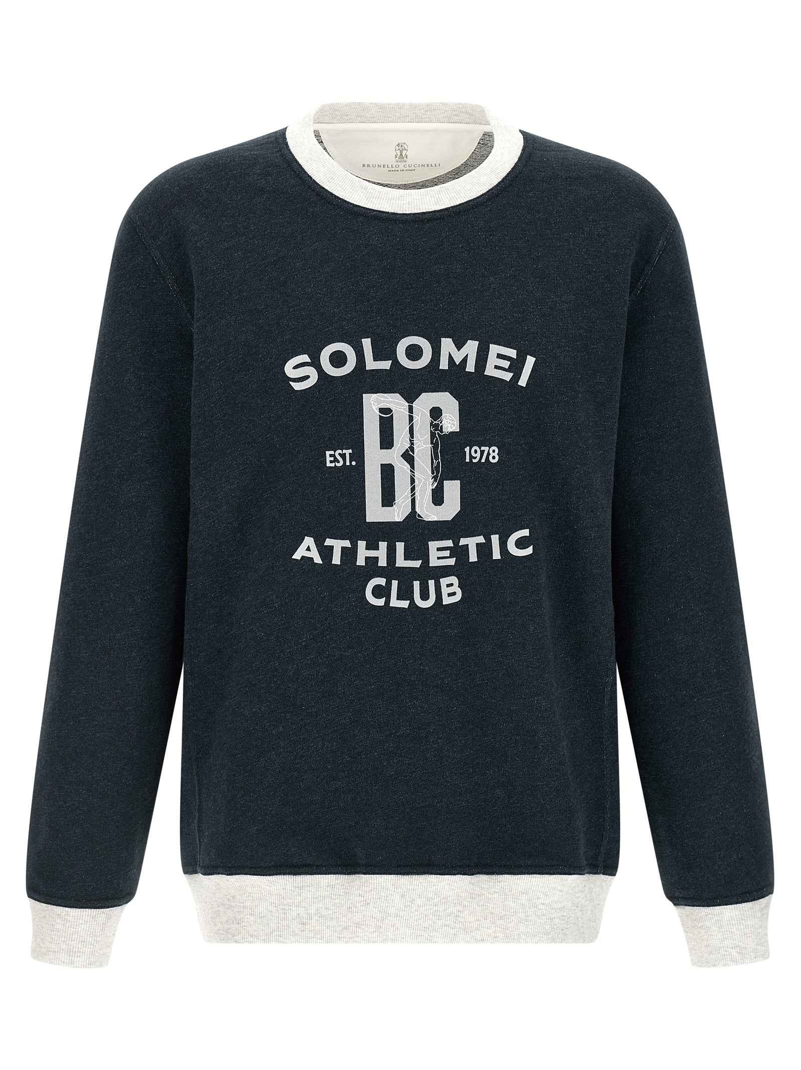 Brunello Cucinelli Blue Cotton Sweatshirt