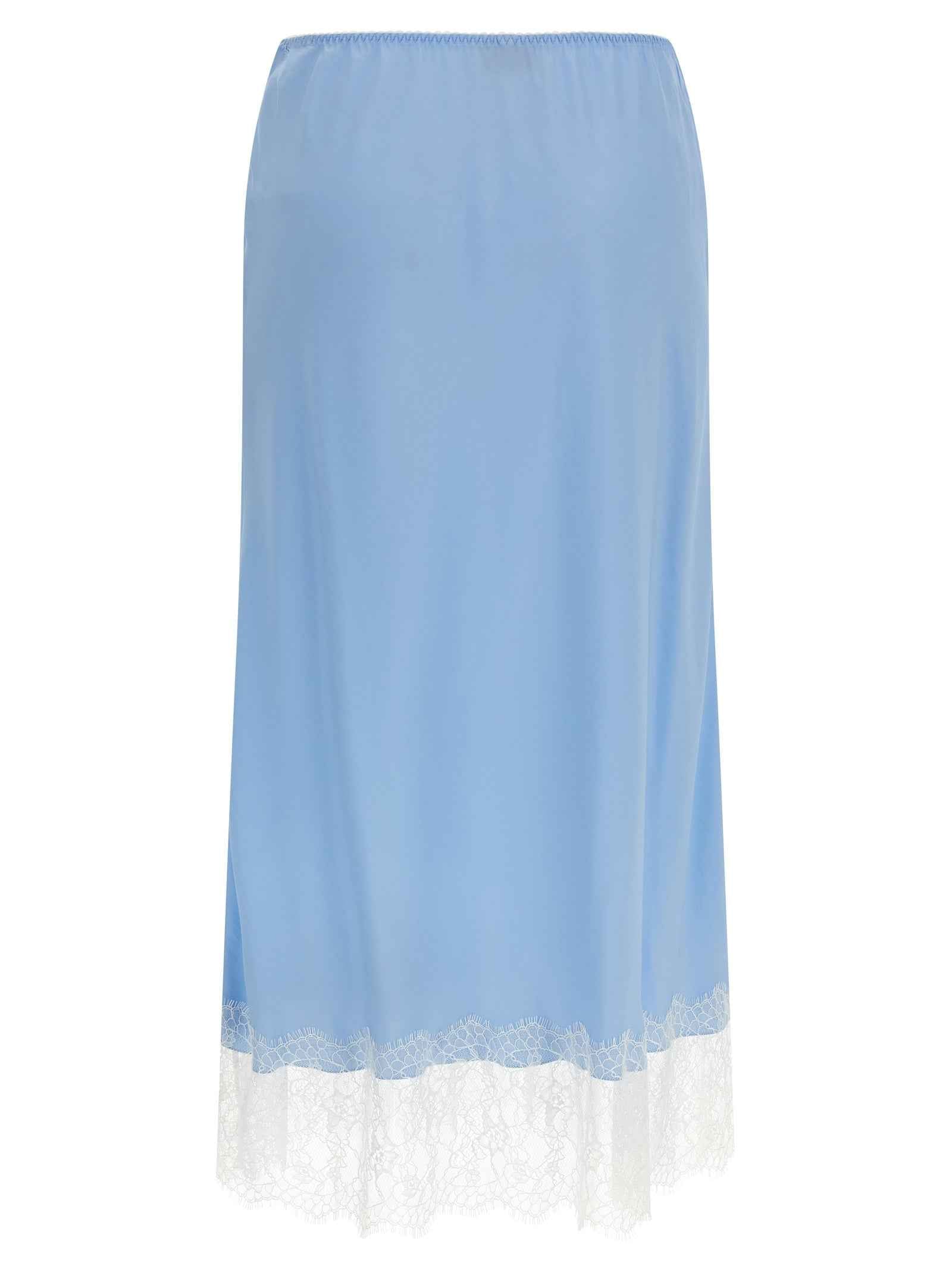 Moschino Blue Acetate Midi Skirt