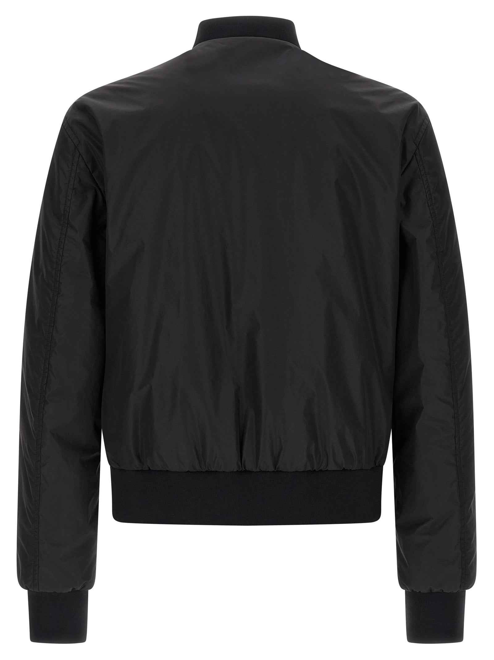 Dolce & Gabbana Black Polyamide Bomber
