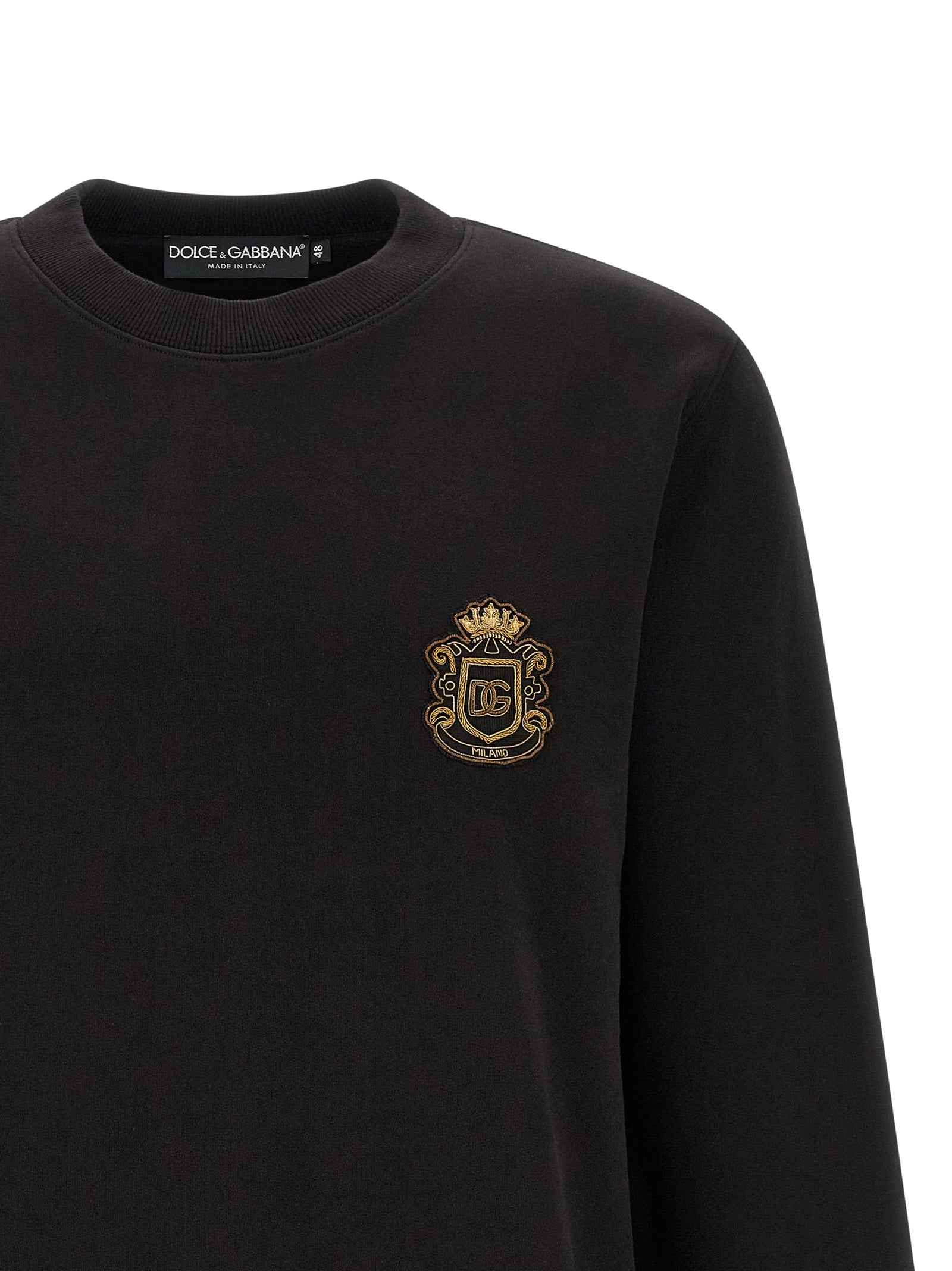 Dolce & Gabbana Black Cotton Sweatshirt