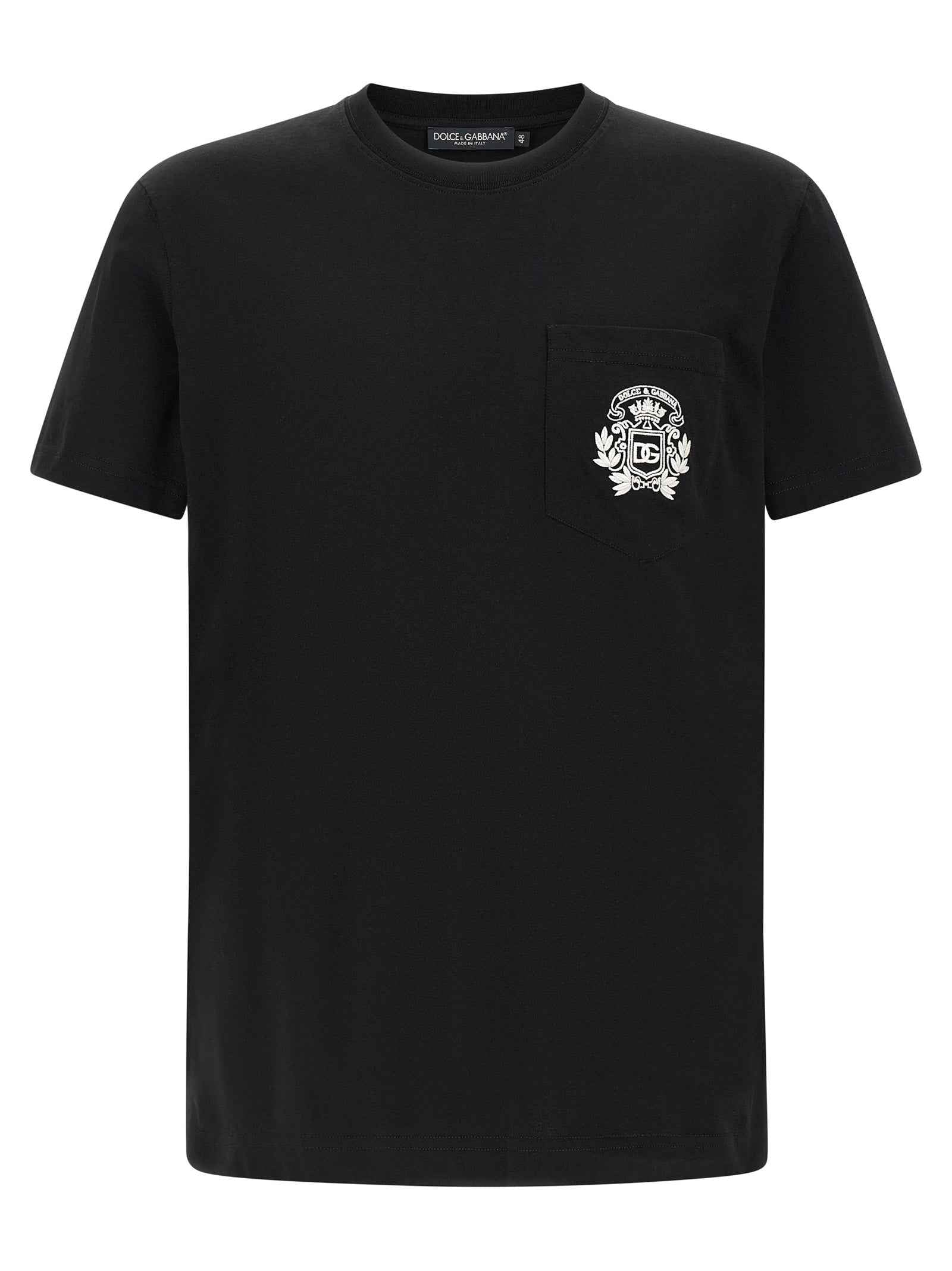 Dolce & Gabbana Black Cotton T-Shirt
