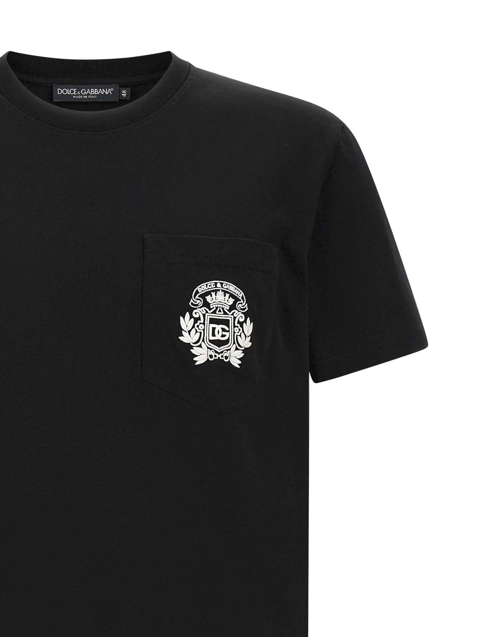 Dolce & Gabbana Black Cotton T-Shirt