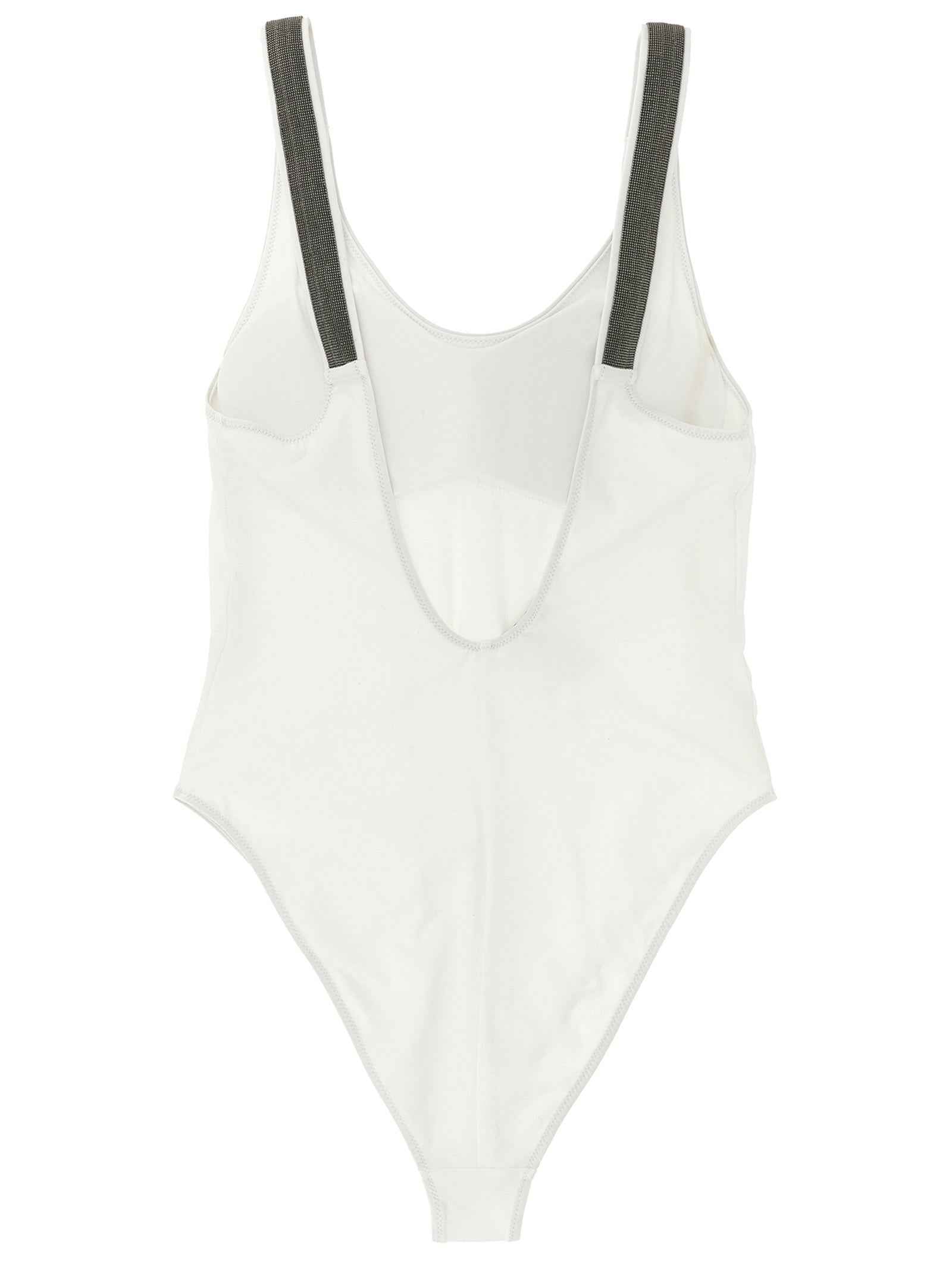 Brunello Cucinelli White Polyamide One-Piece Swimsuit