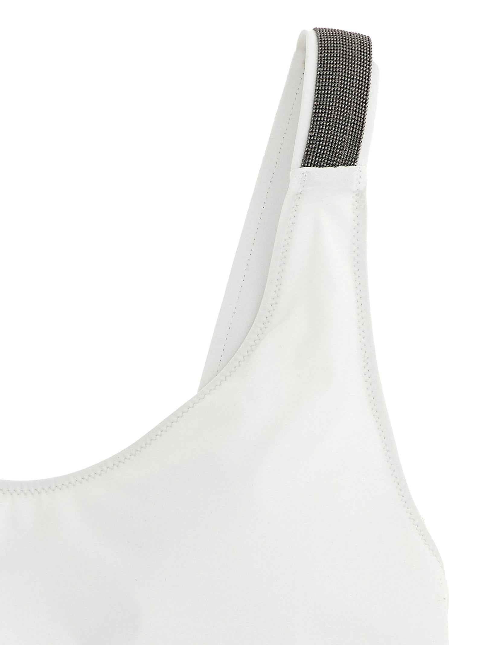 Brunello Cucinelli White Polyamide One-Piece Swimsuit