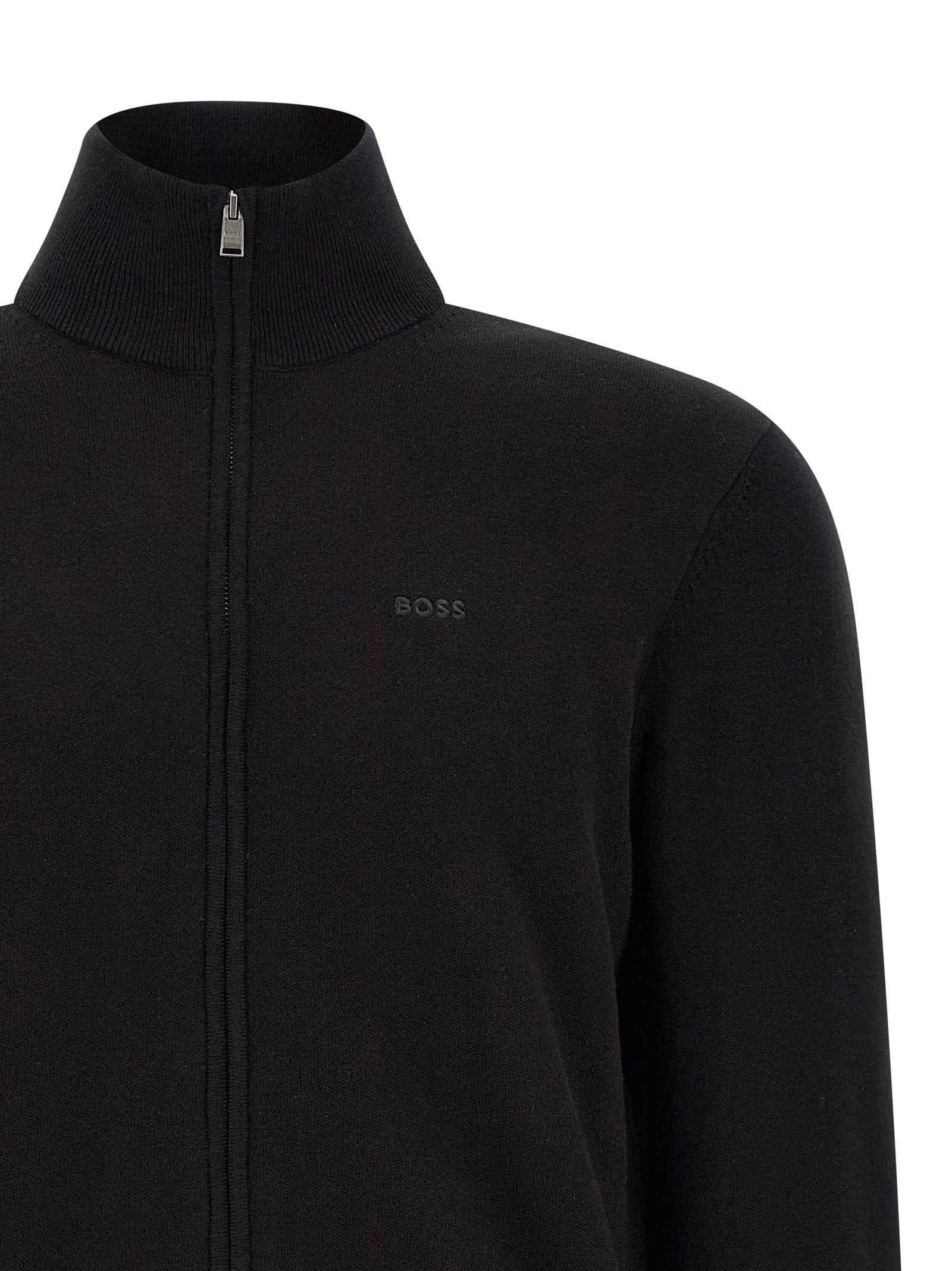 Hugo Boss Black Cotton Cardigan