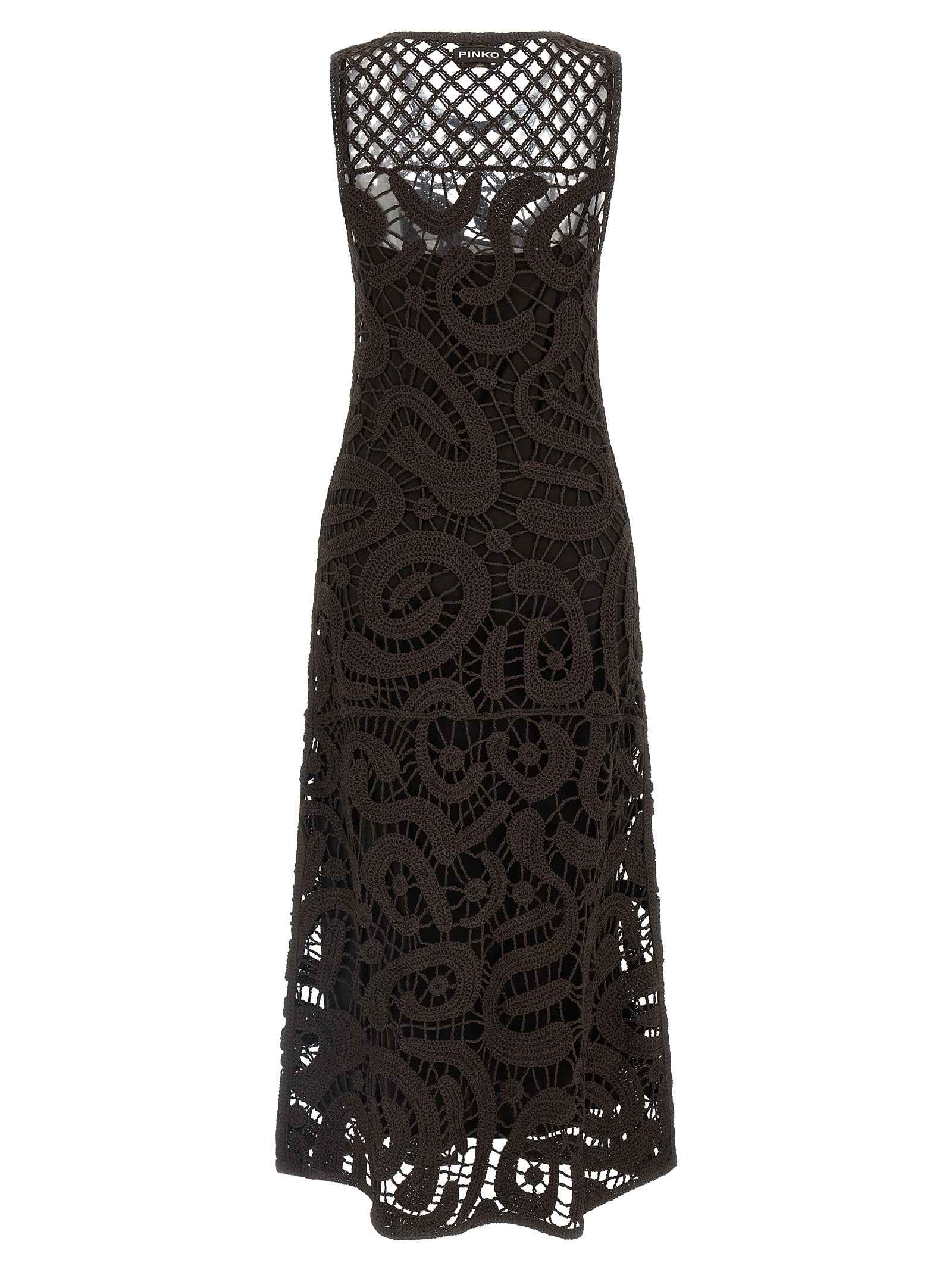 PINKO Brown Viscose Long Dress
