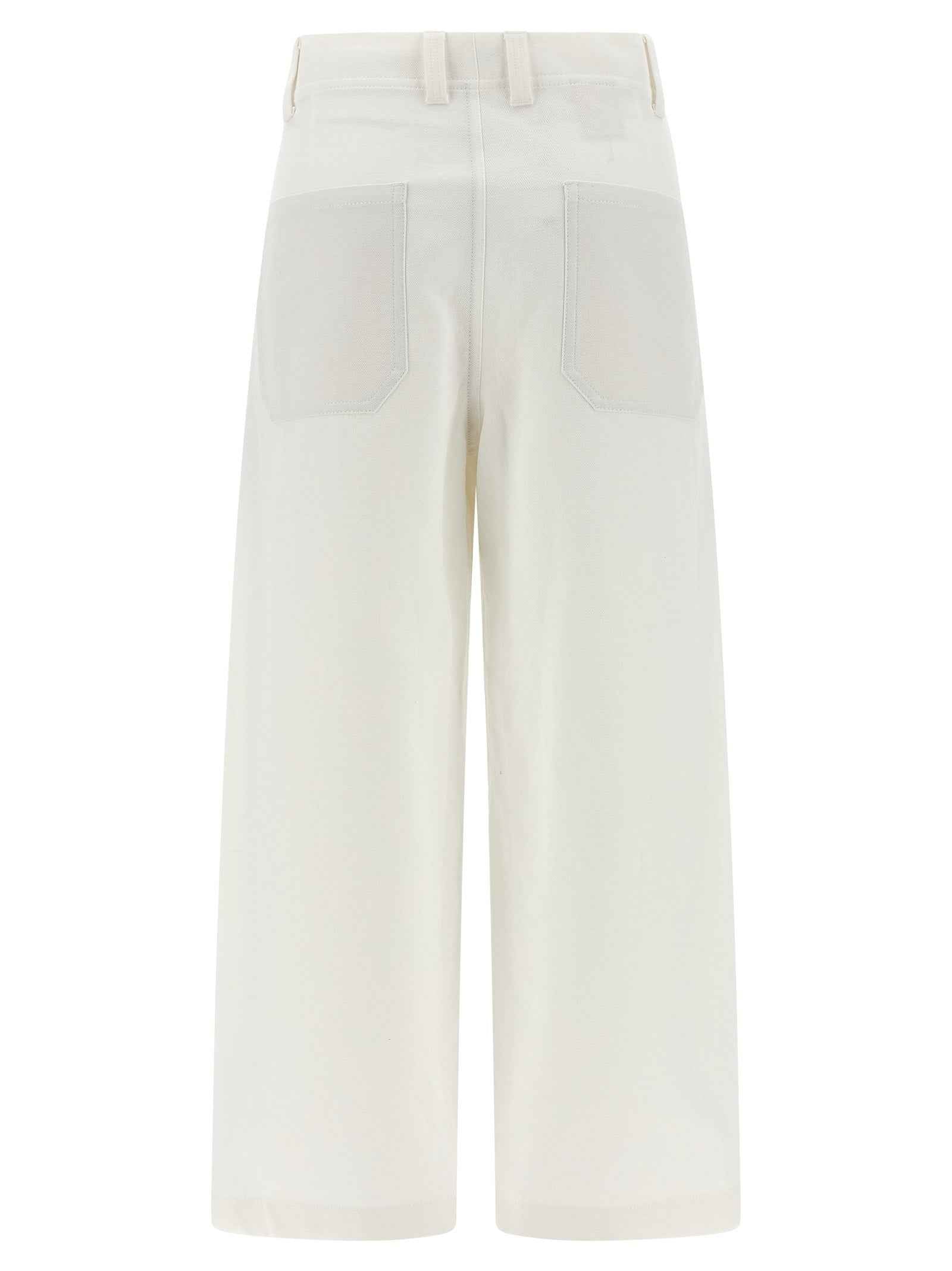 Brunello Cucinelli White Cotton Chino Pants