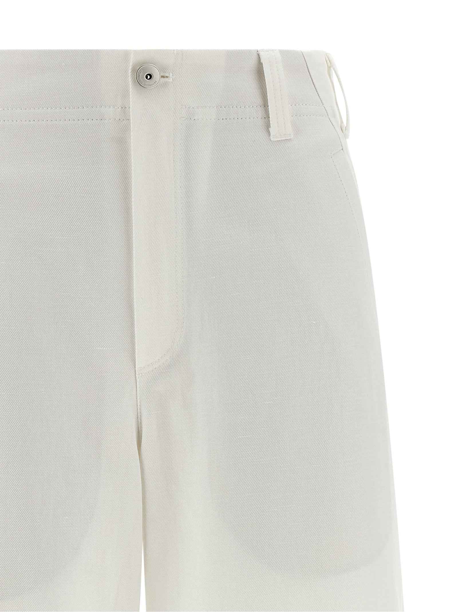Brunello Cucinelli White Cotton Chino Pants
