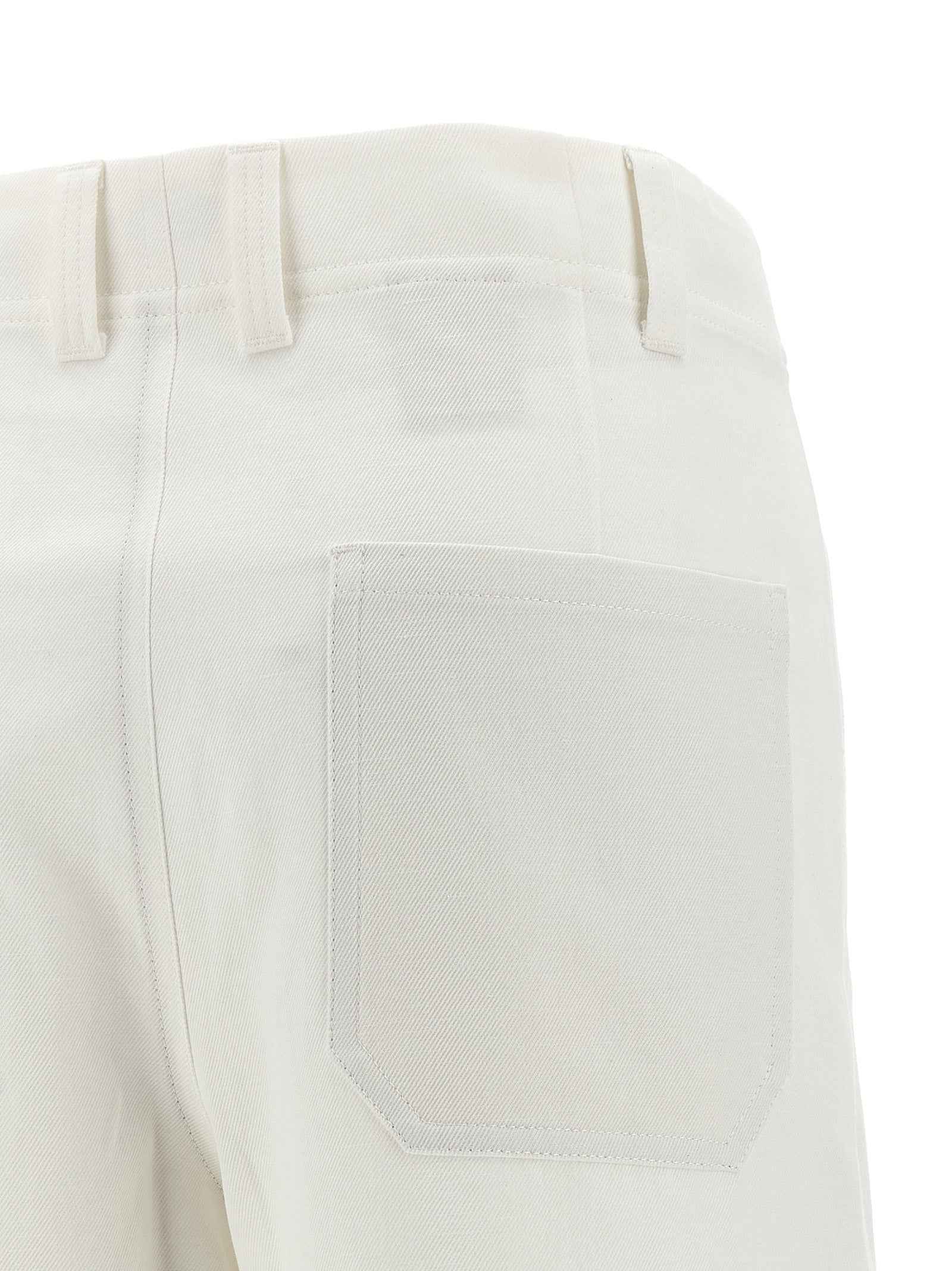 Brunello Cucinelli White Cotton Chino Pants