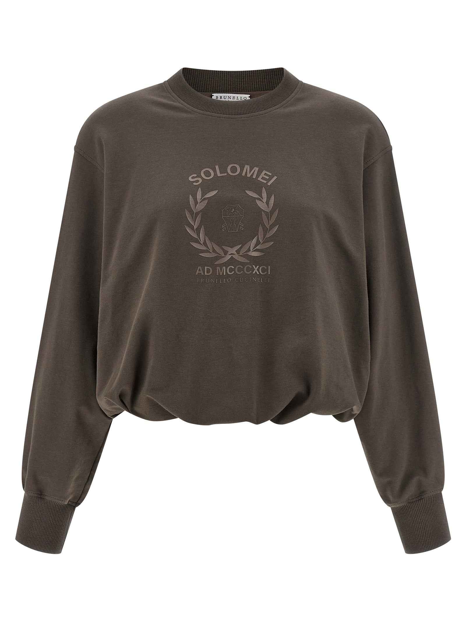 Brunello Cucinelli Brown Cotton Sweatshirt