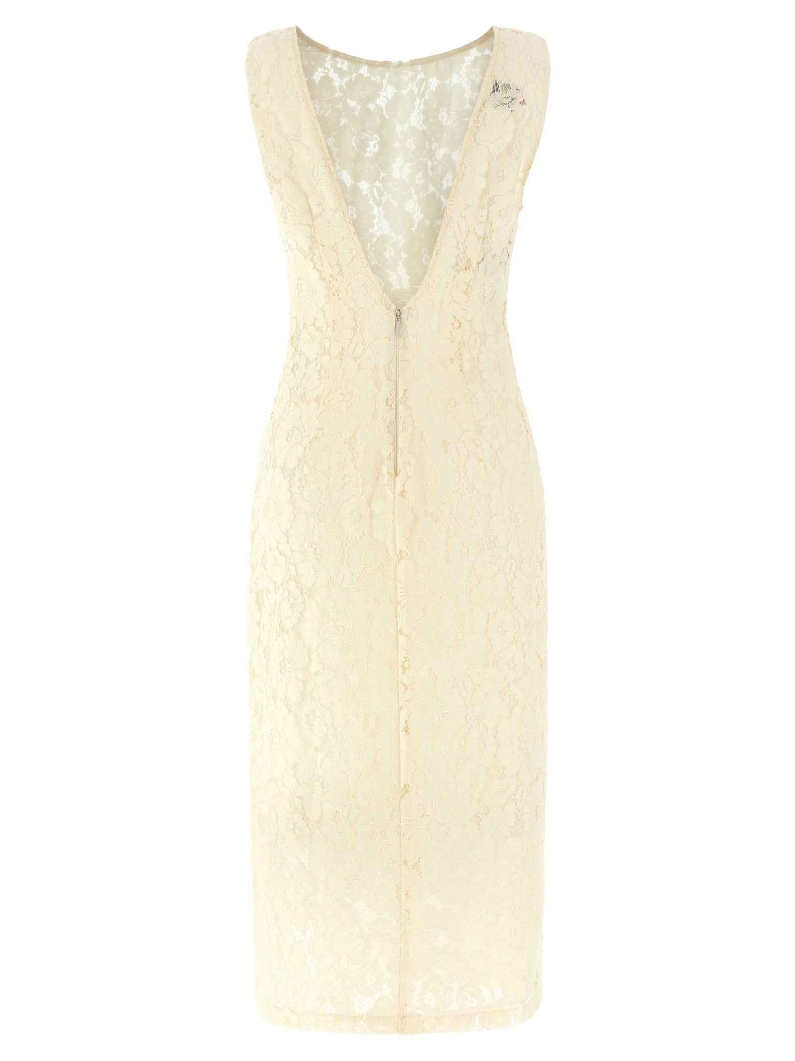 PINKO White Cotton Midi Dress