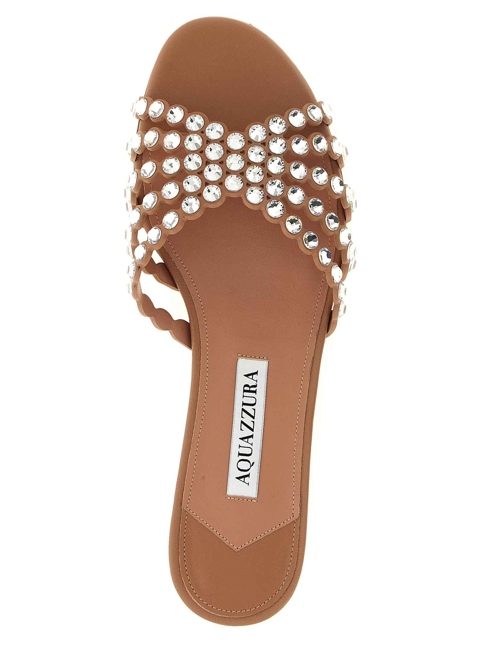 Aquazzura Multicolor Lamb Leather Slides