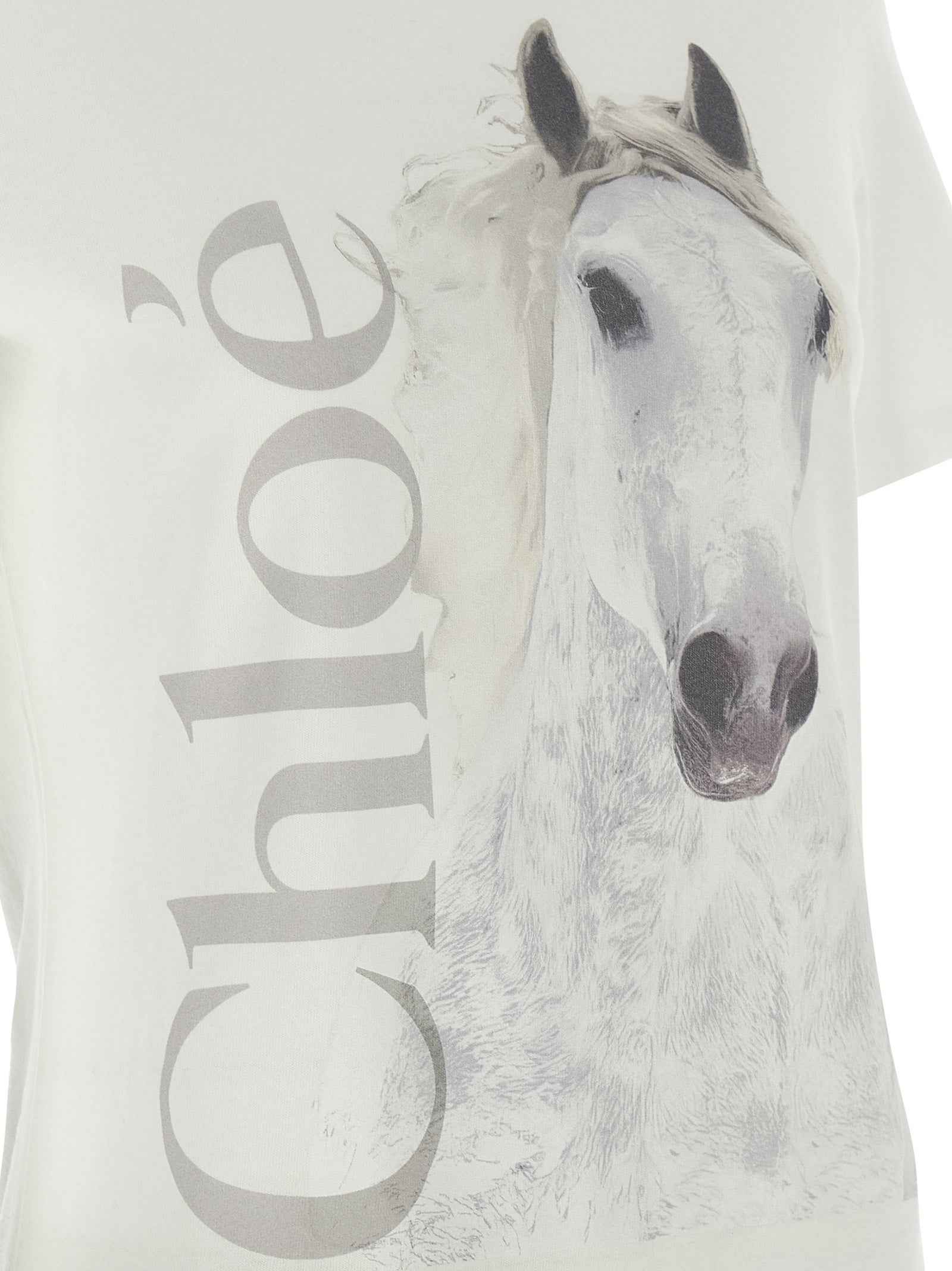 Chloé White Cotton T-Shirt