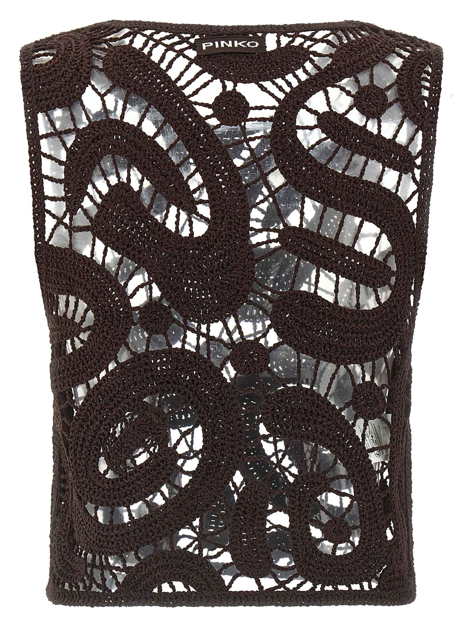 PINKO Brown Viscose Blouse