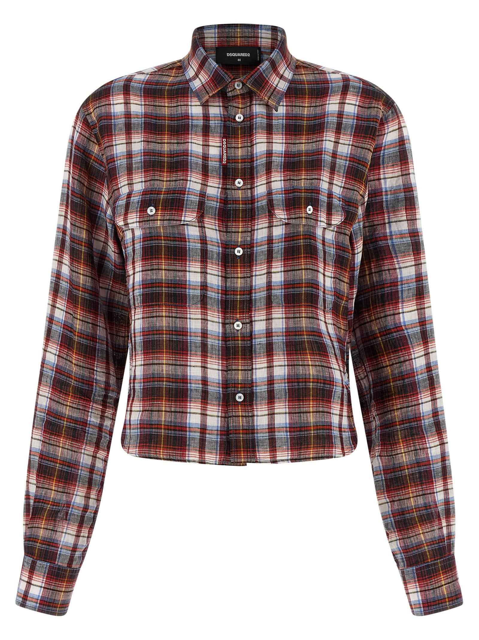Dsquared² Multicolor Linen Blouse