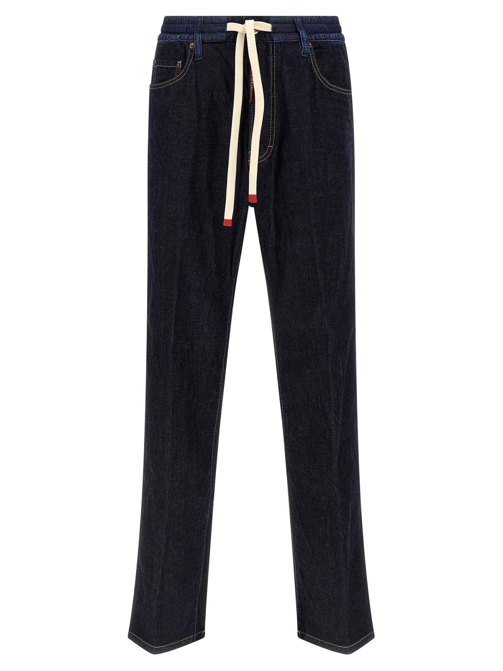 Dsquared² Blue Cotton Straight-Leg Jeans