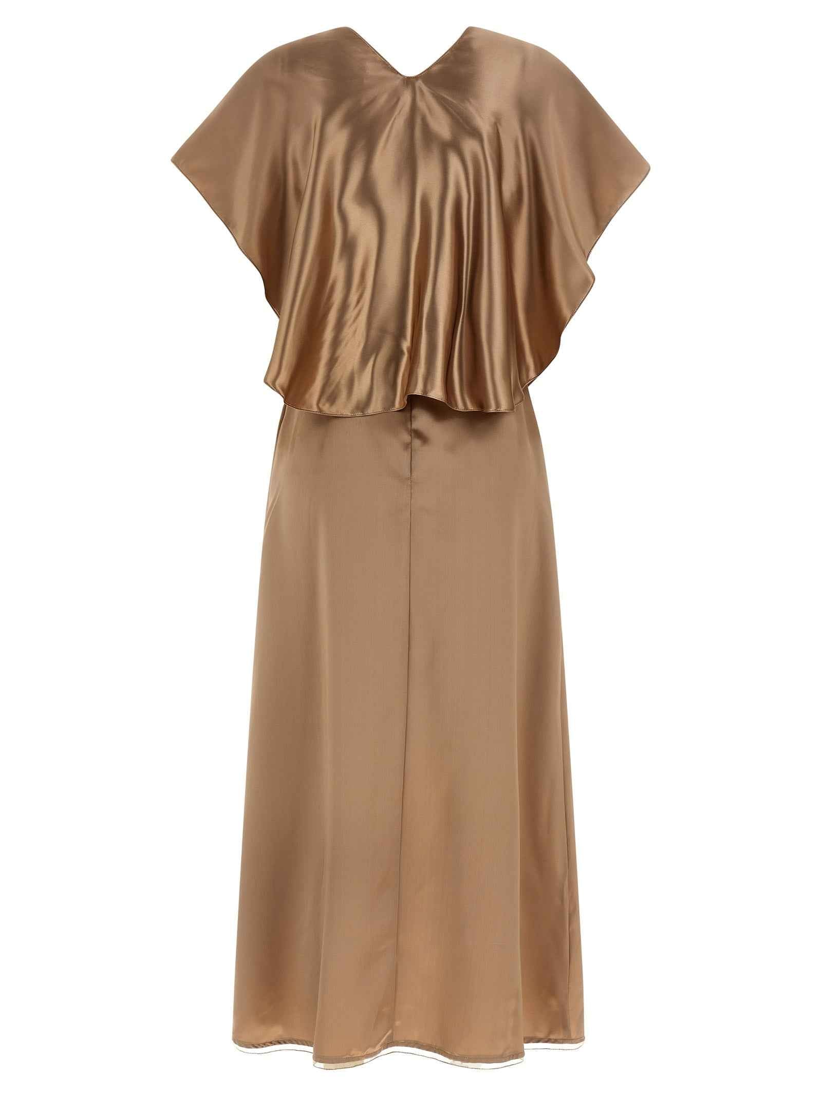 Fabiana Filippi Beige Viscose Midi Dress