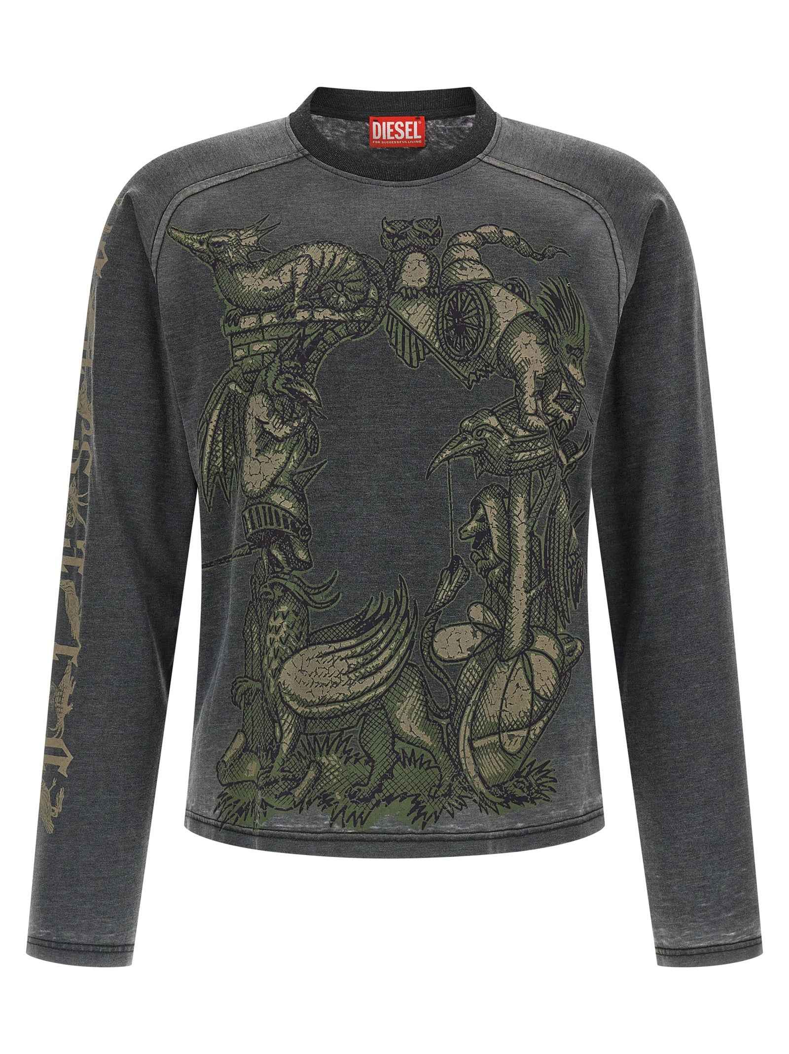 Diesel Gray Cotton Sportswear